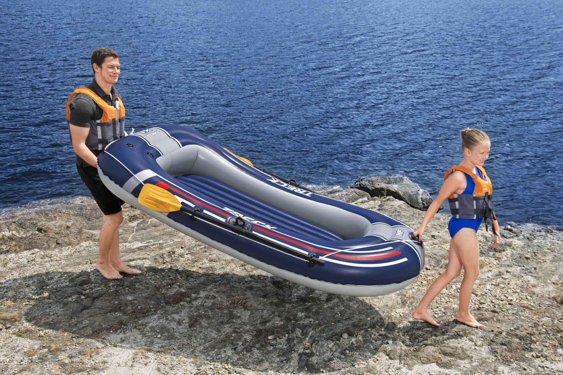 Hydro-Force 2 Person Inflatable Raft Treck Set Treck - Image 7