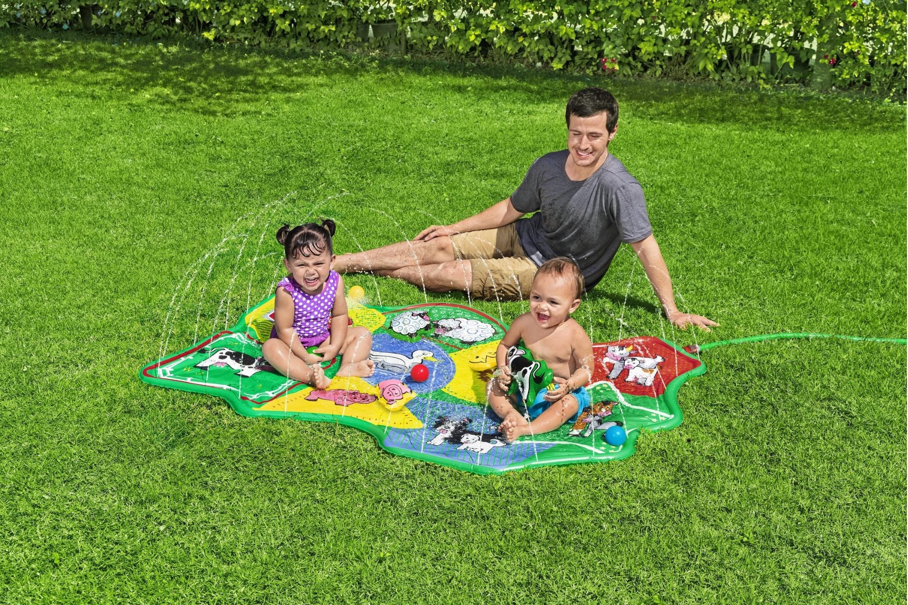 Barnyard Splash Pad Kids Water Mat - Image 2