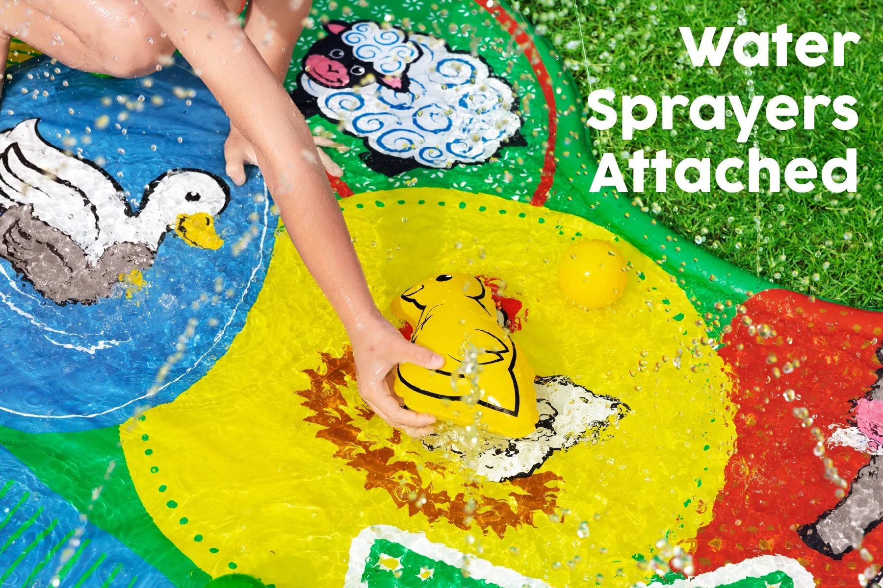Barnyard Splash Pad Kids Water Mat - Image 6