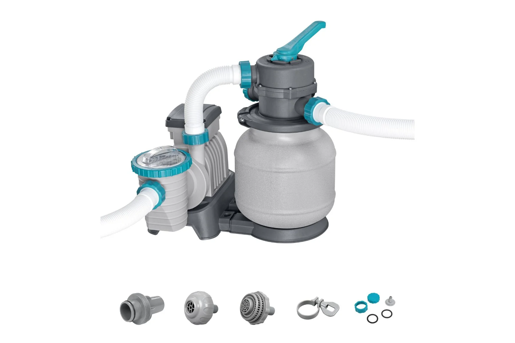 1500gal Pool Sand Filter for Above Ground Pools - Grey - Image 3