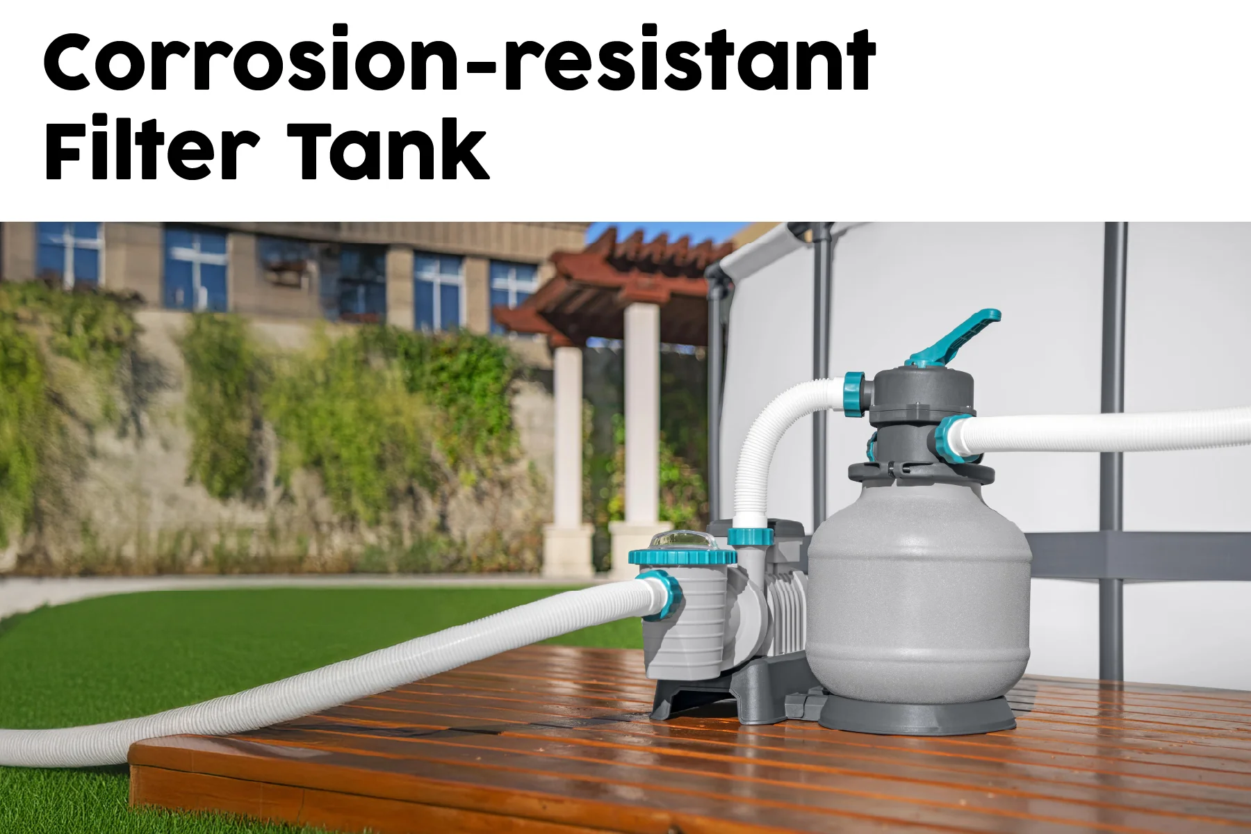 2200gal Pool Sand Filter for All Above Ground Pools - Grey - Image 7