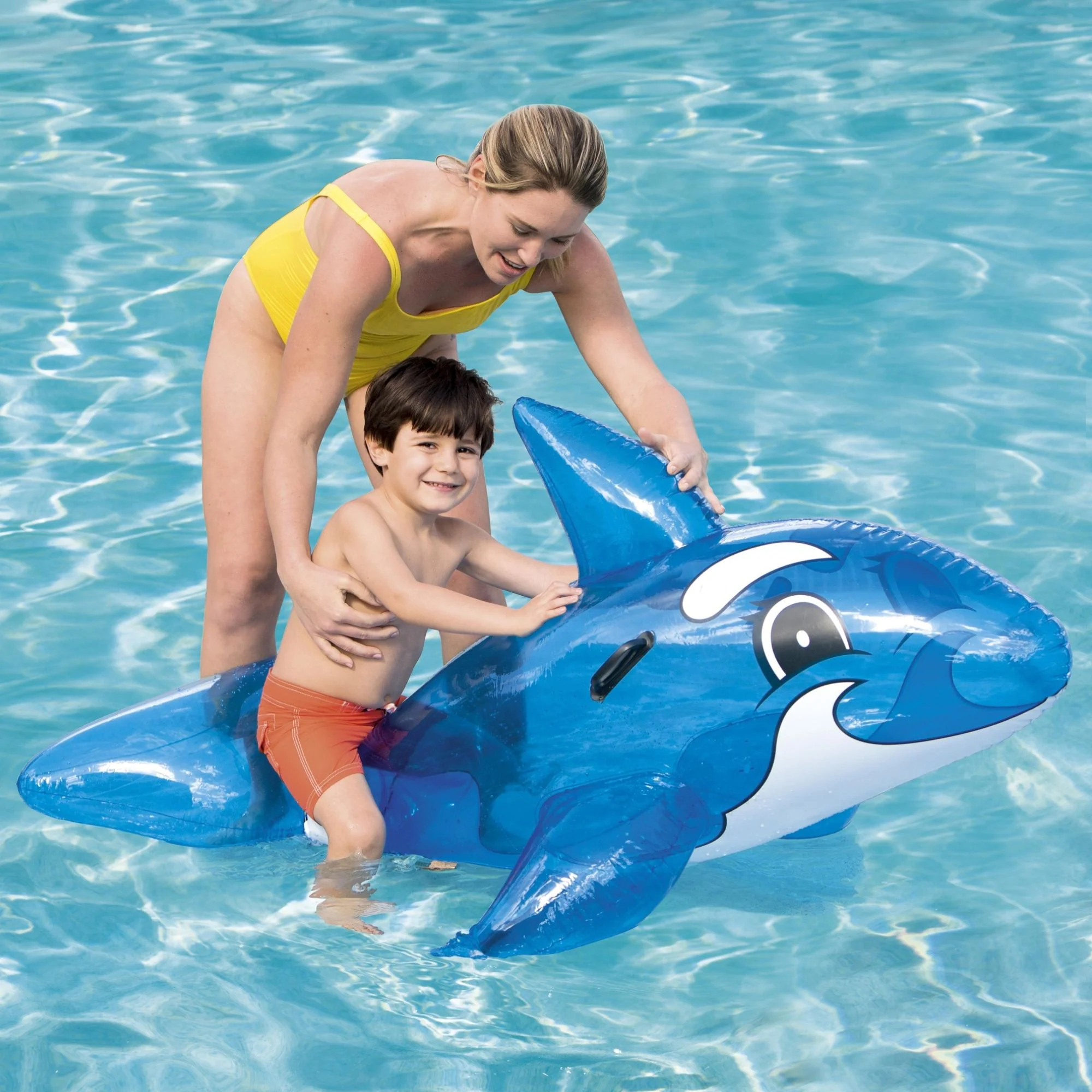 Inflatable Blue Whale Pool Float - Image 2