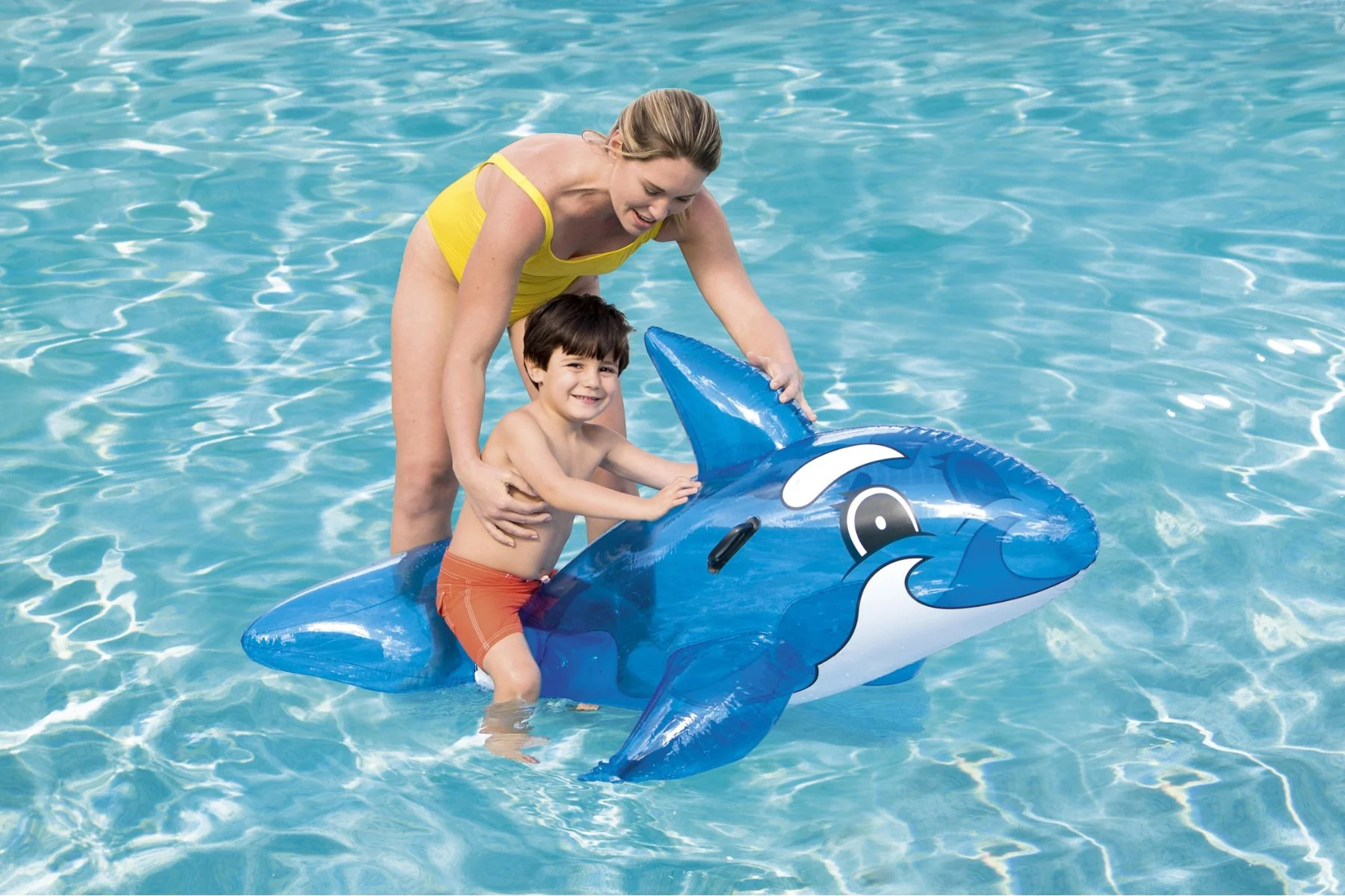Inflatable Blue Whale Pool Float - Image 4