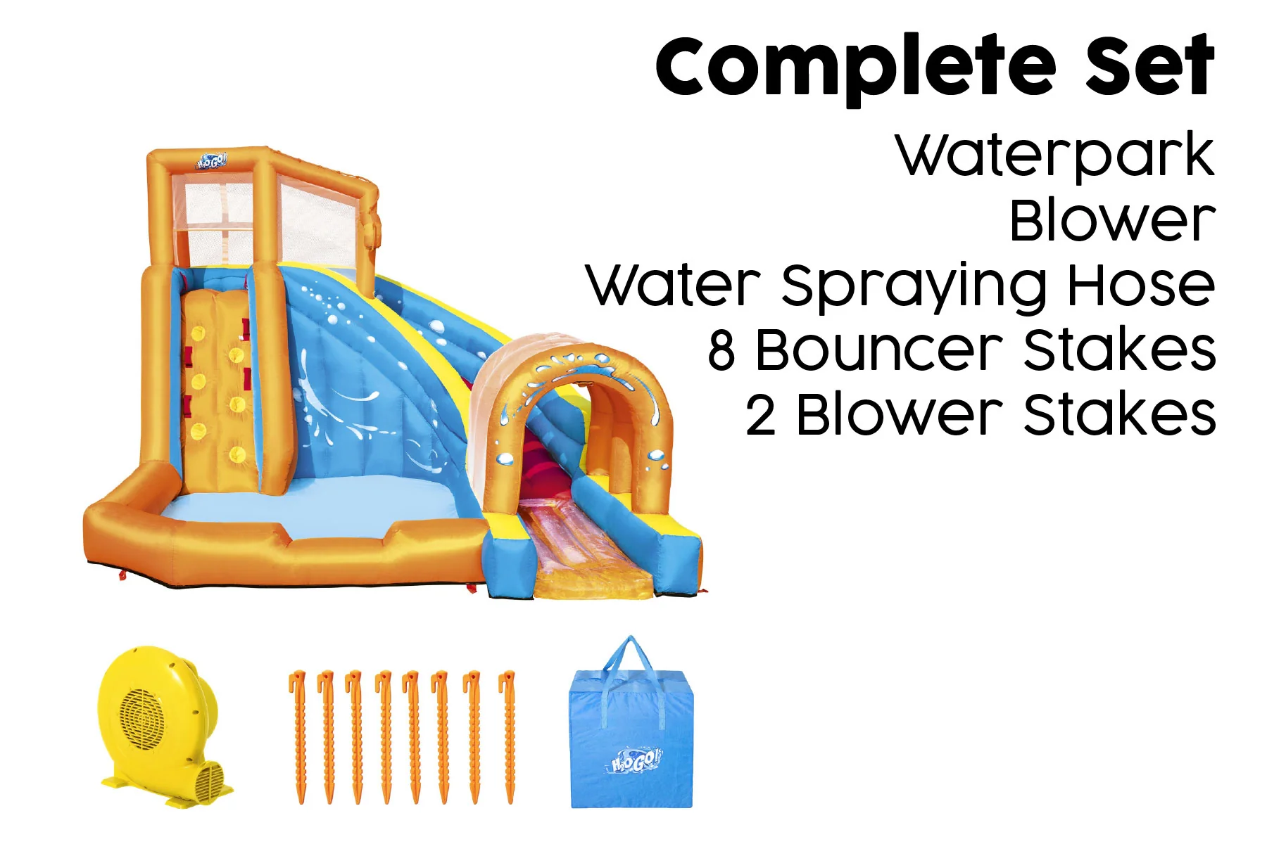 H2OGO! Inflatable Hurricane Water Park Bouncy Castle - Image 8