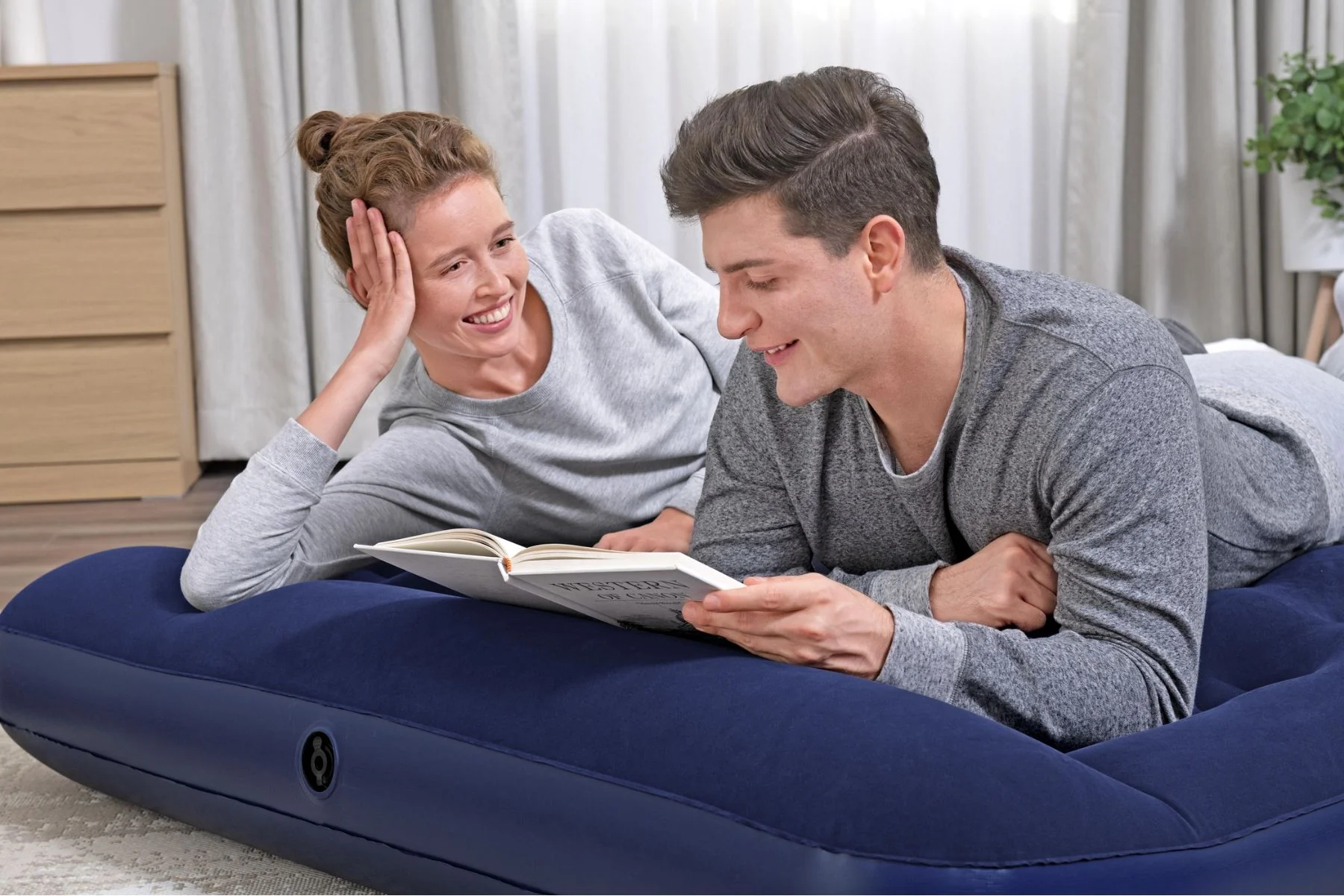 Double Flocked Airbed Inflatable Air Mattress - Image 7