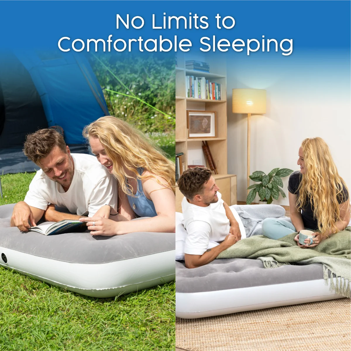 Double Flocked Airbed with Cordless Electric Battery Pump - Image 5