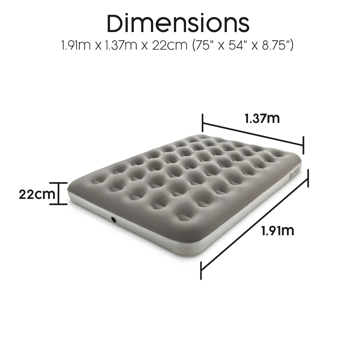 Double Flocked Jr Airbed with Electric AC Pump - Image 10