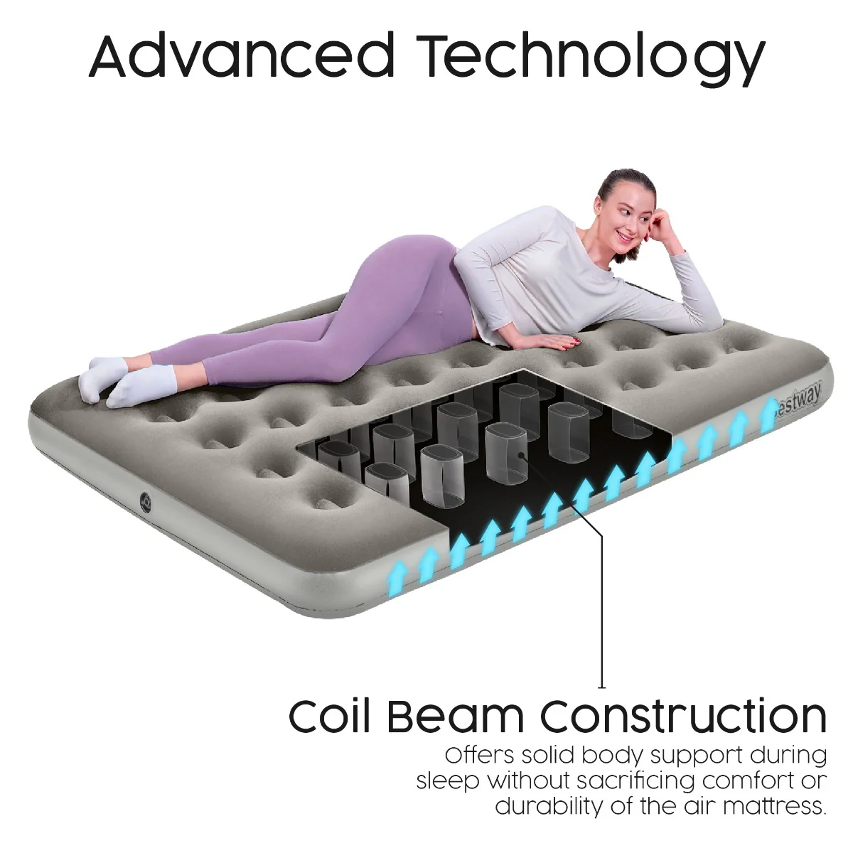 Double Flocked Jr Airbed with Electric AC Pump - Image 7