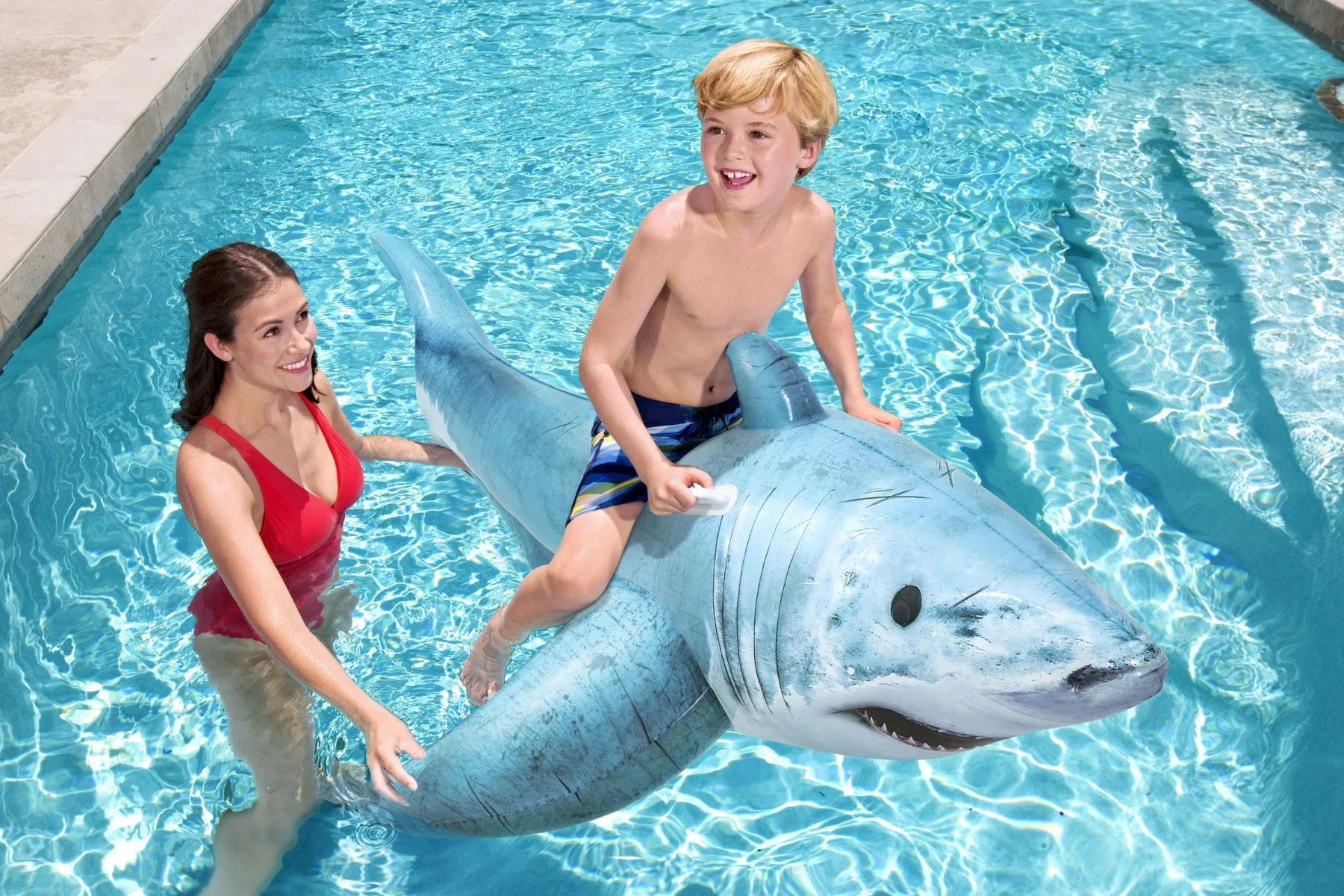 Inflatable Realistic Shark Pool Float - Image 5
