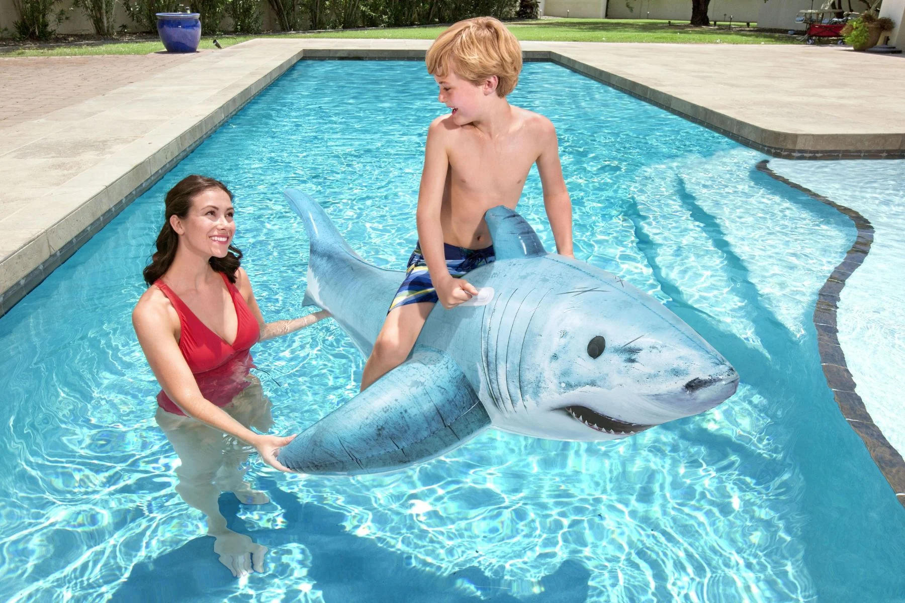 Inflatable Realistic Shark Pool Float - Image 6