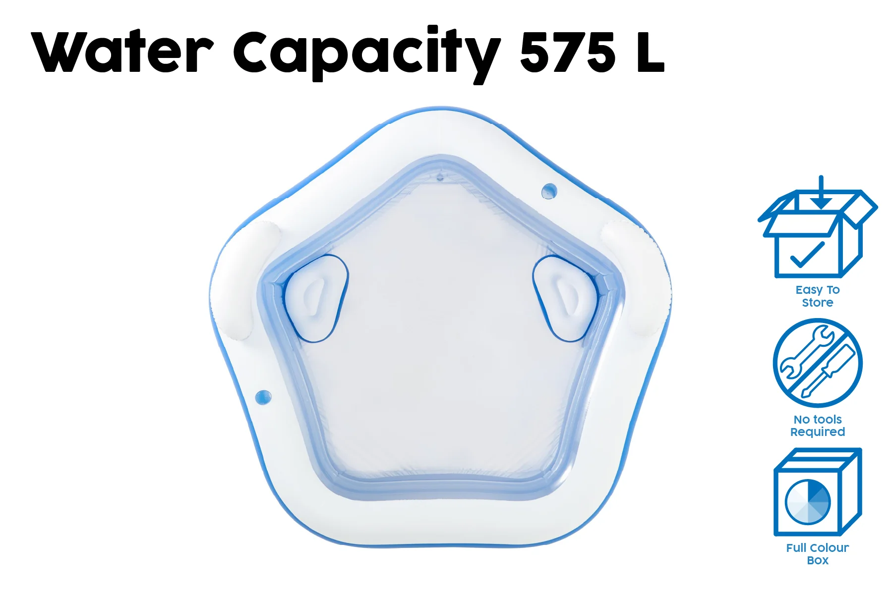 Family Inflatable Paddling Pool with Built-In Seats - Image 8
