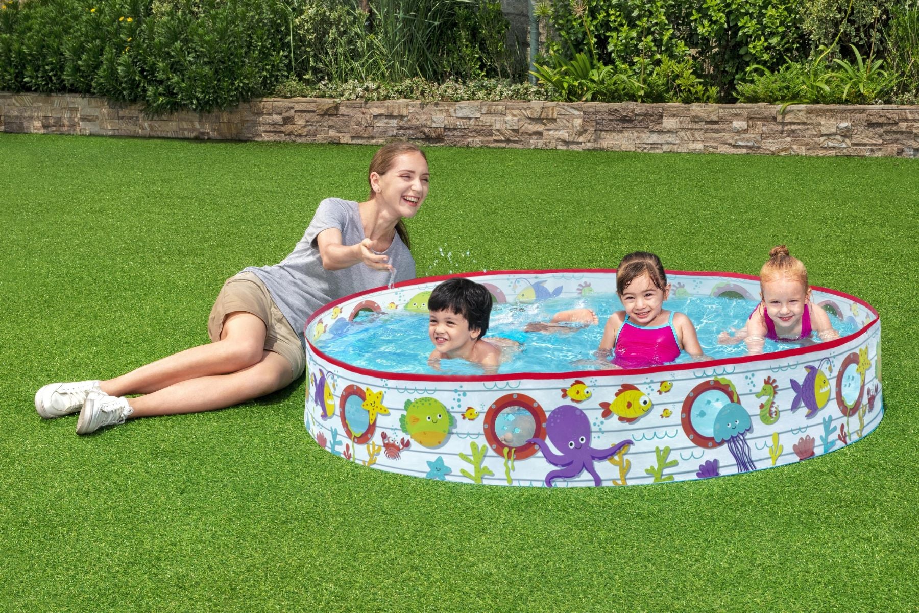 Coral Themed Kids Inflatable Paddling Pool - Image 5