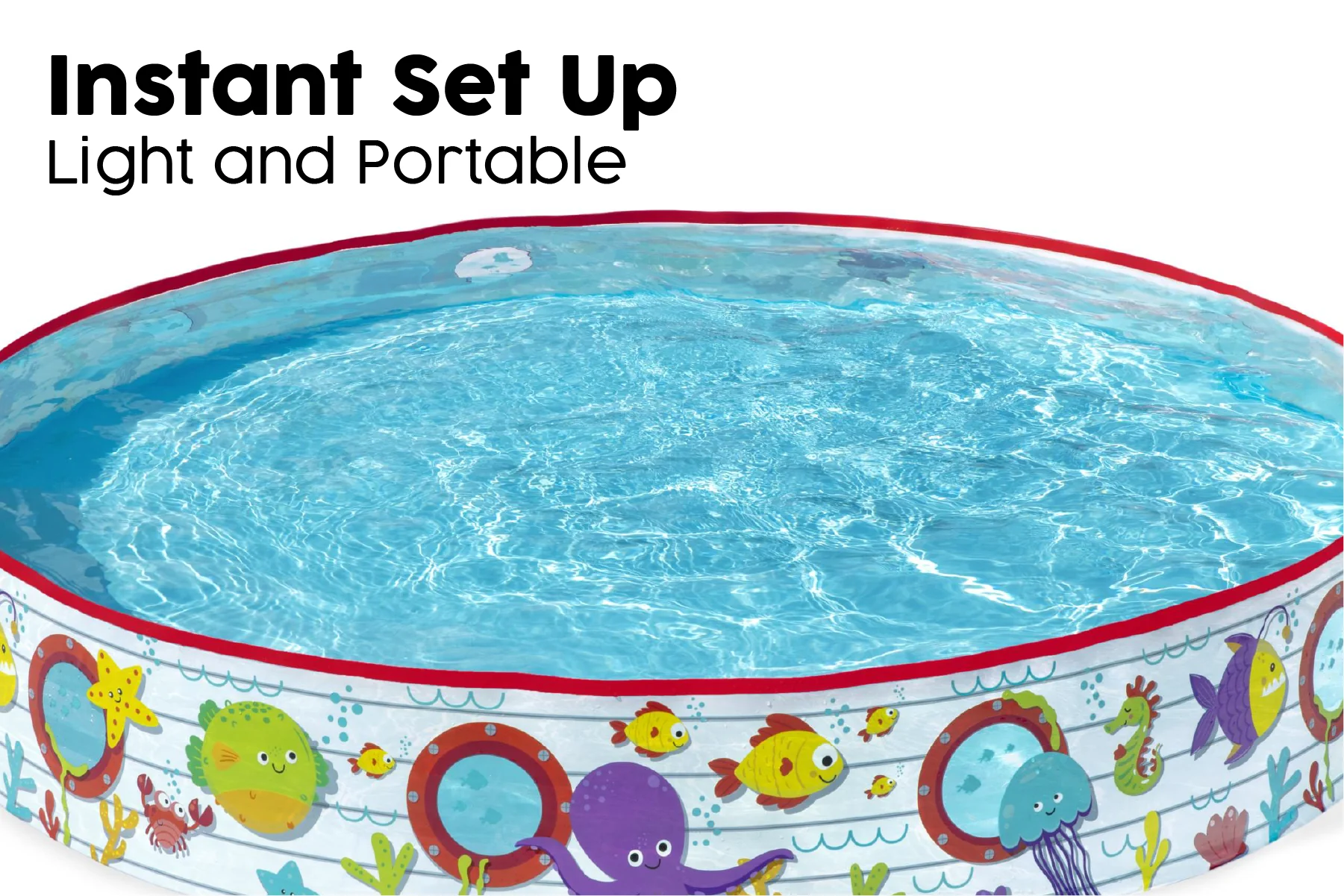 Coral Themed Kids Inflatable Paddling Pool - Image 6
