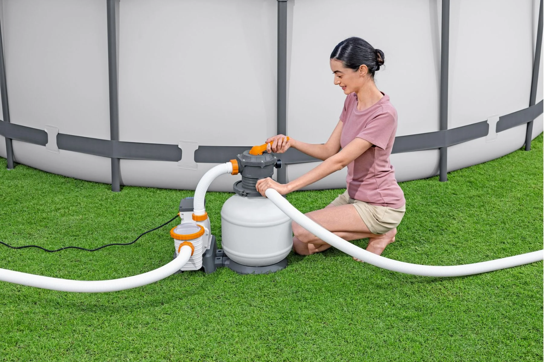 2200gal Pool Sand Filter for All Above Ground Pools - Outlet - Image 4