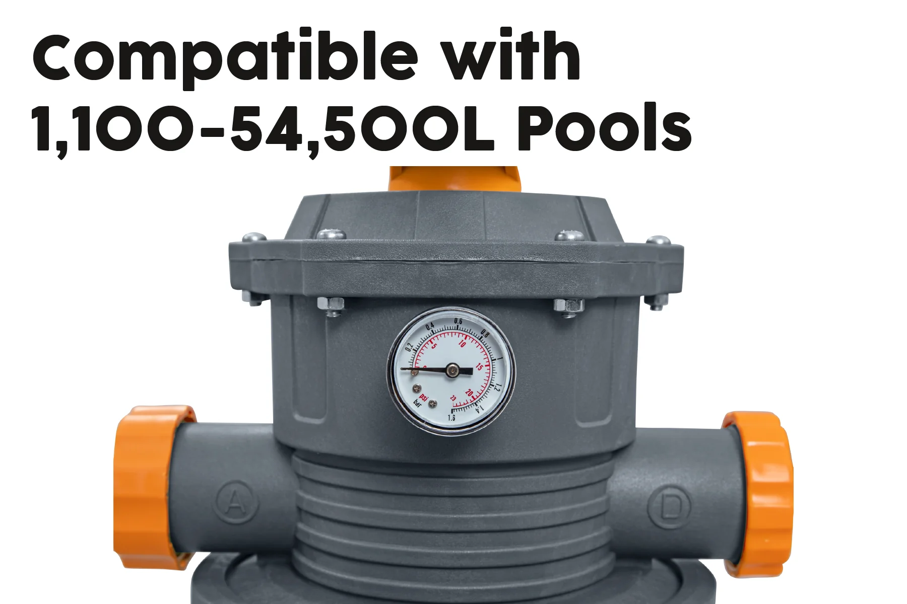 2200gal Pool Sand Filter for All Above Ground Pools - Outlet - Image 6