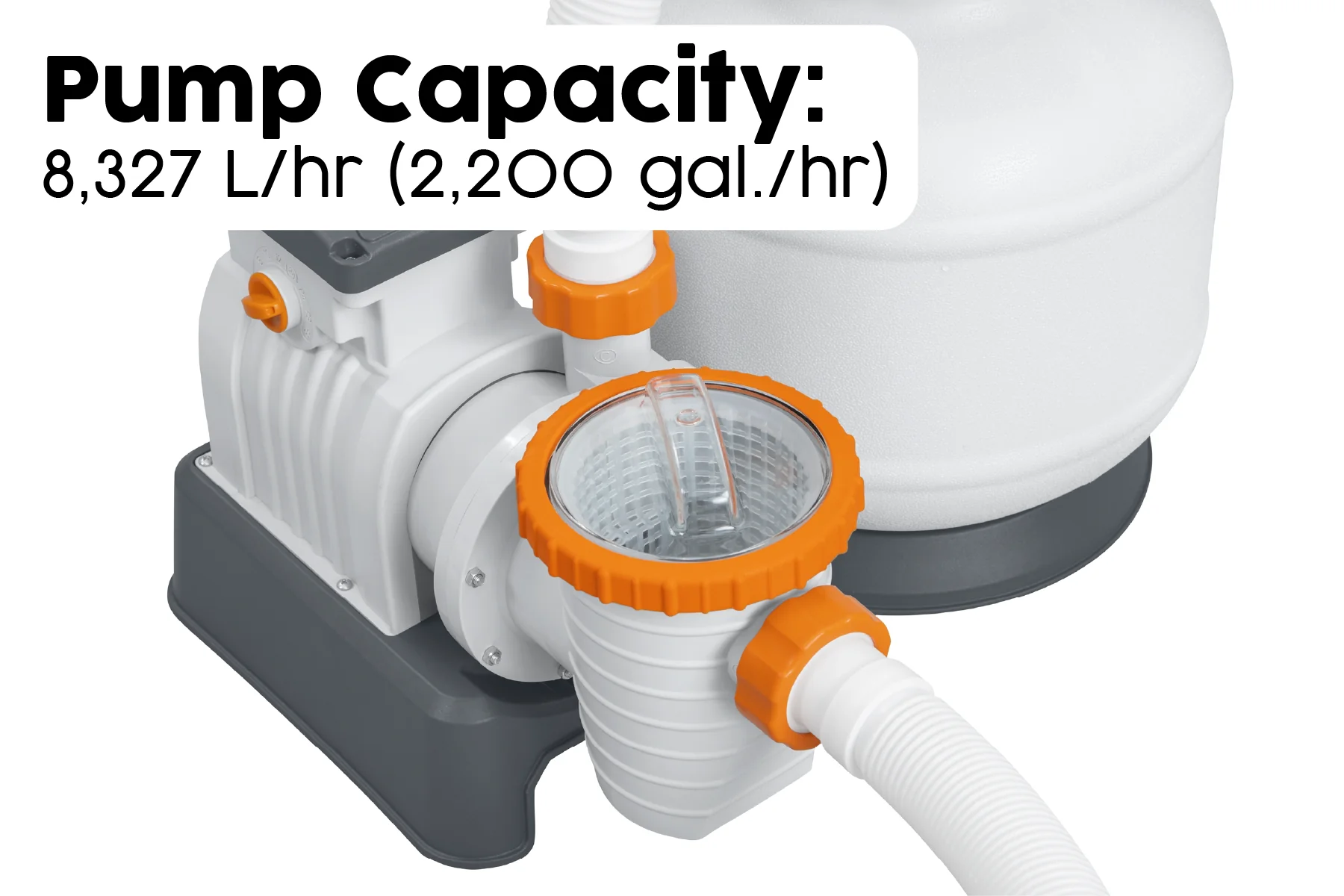 2200gal Pool Sand Filter for All Above Ground Pools - Outlet - Image 7
