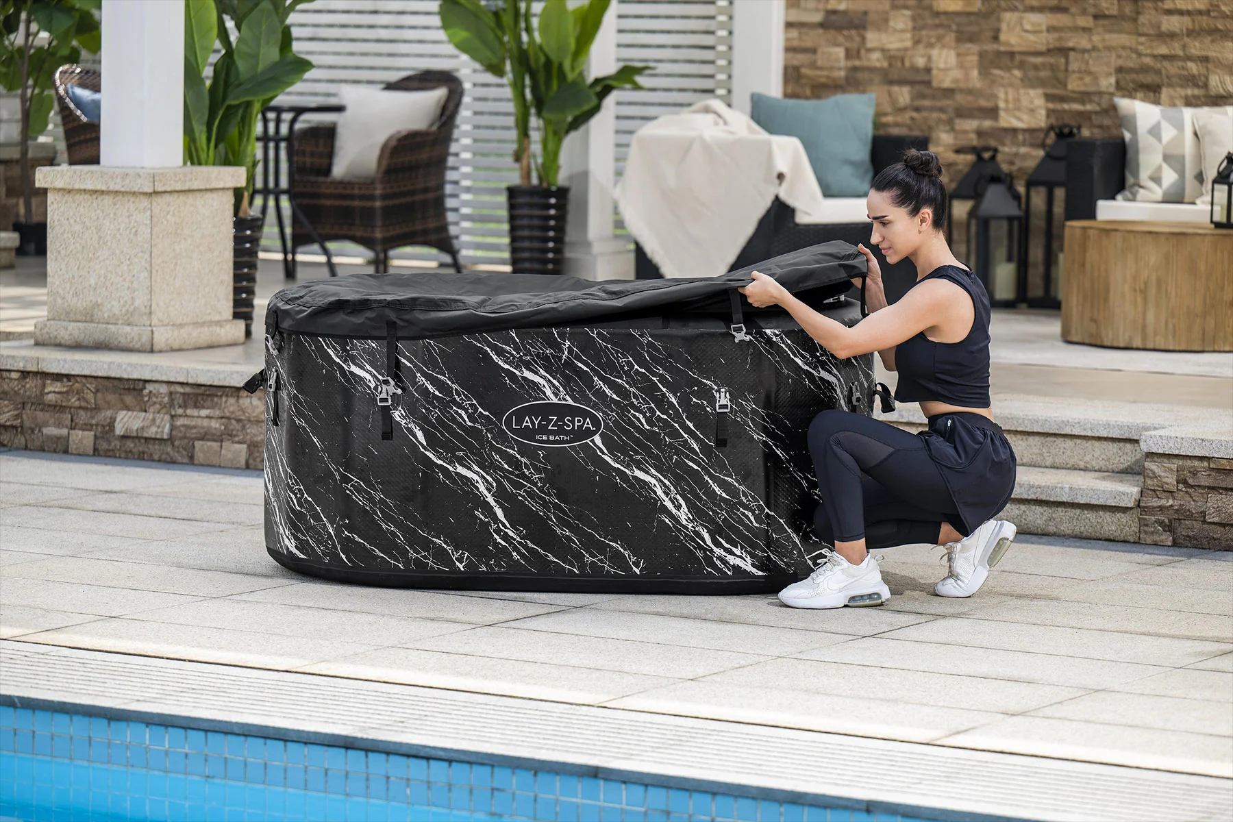 Glacial Dip™ Pro Ice Bath Cold Plunge Recovery Tub with Pump - Image 11