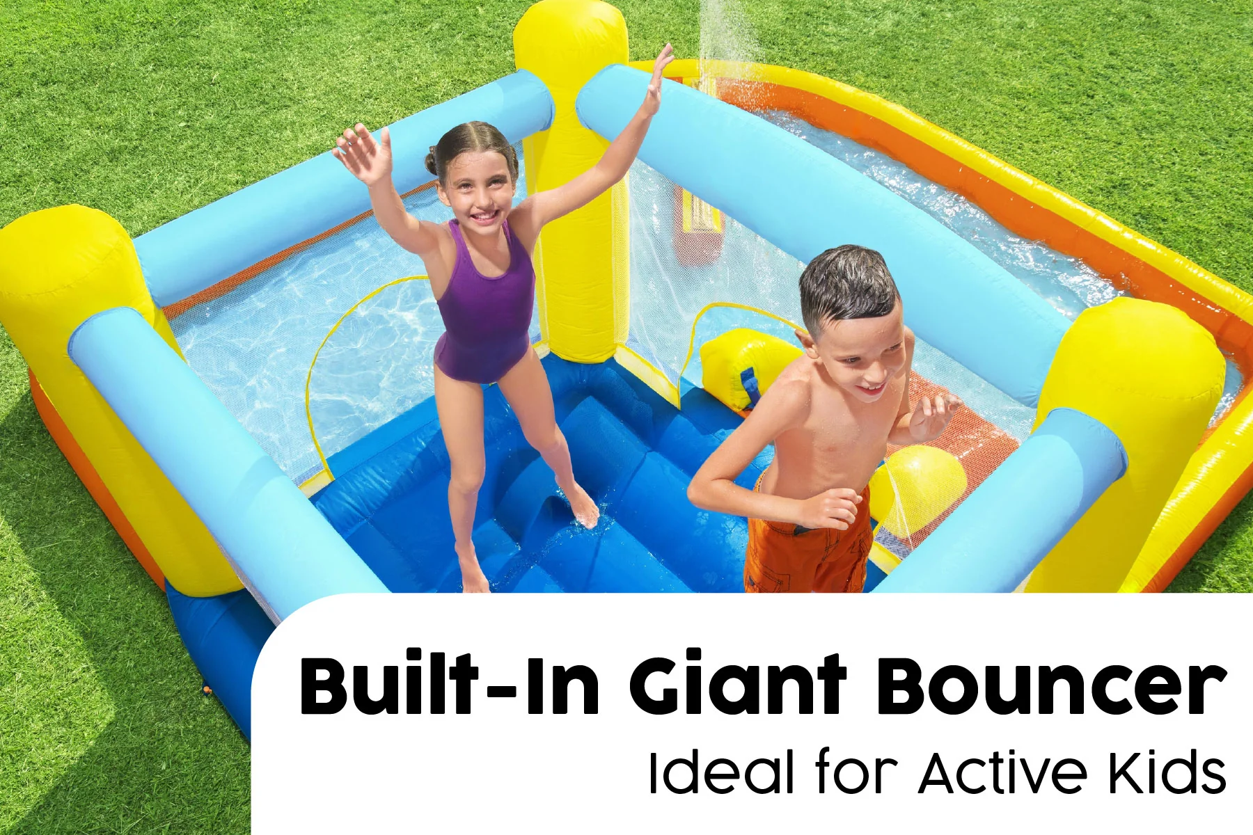 H2OGO! Kids Inflatable Beach Bounce Water Park Bouncy Castle - Image 5