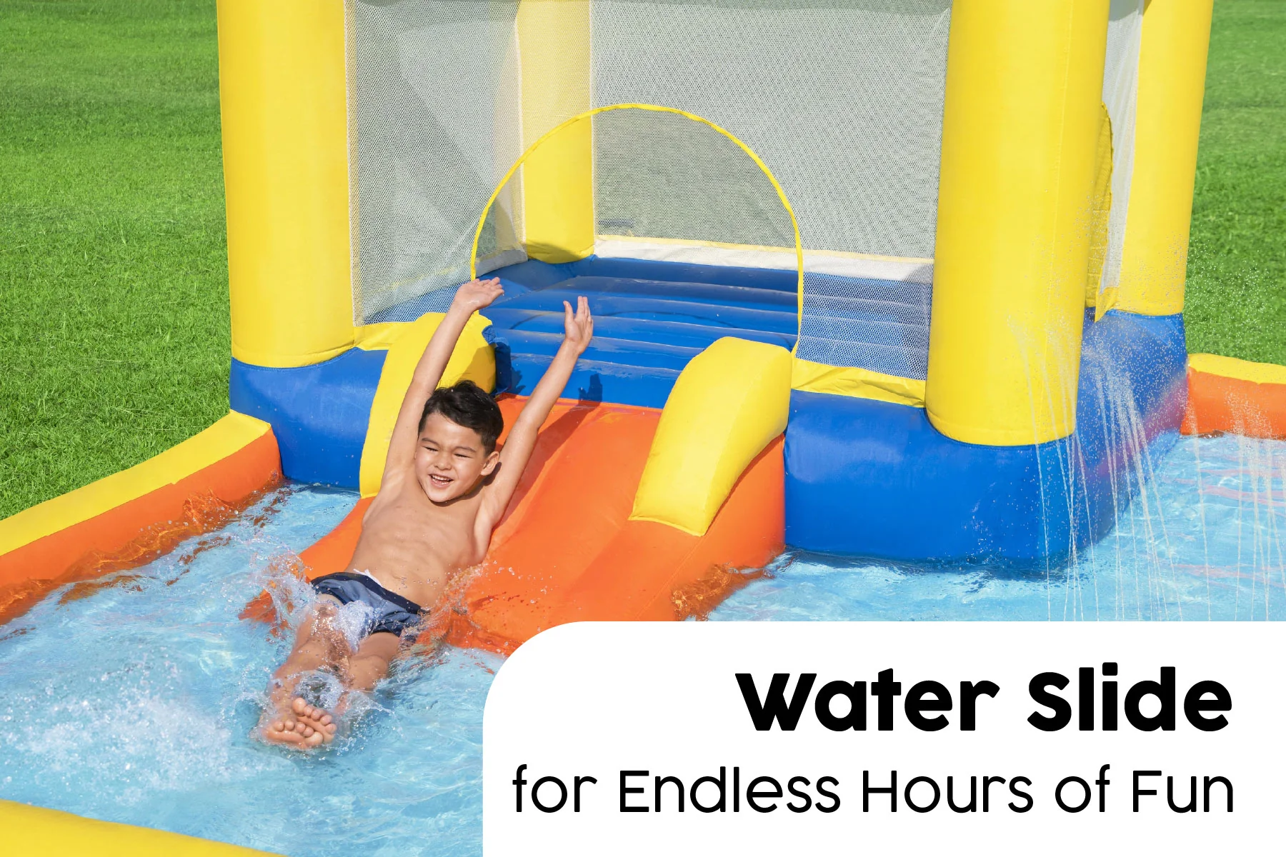 H2OGO! Kids Inflatable Beach Bounce Water Park Bouncy Castle - Image 8