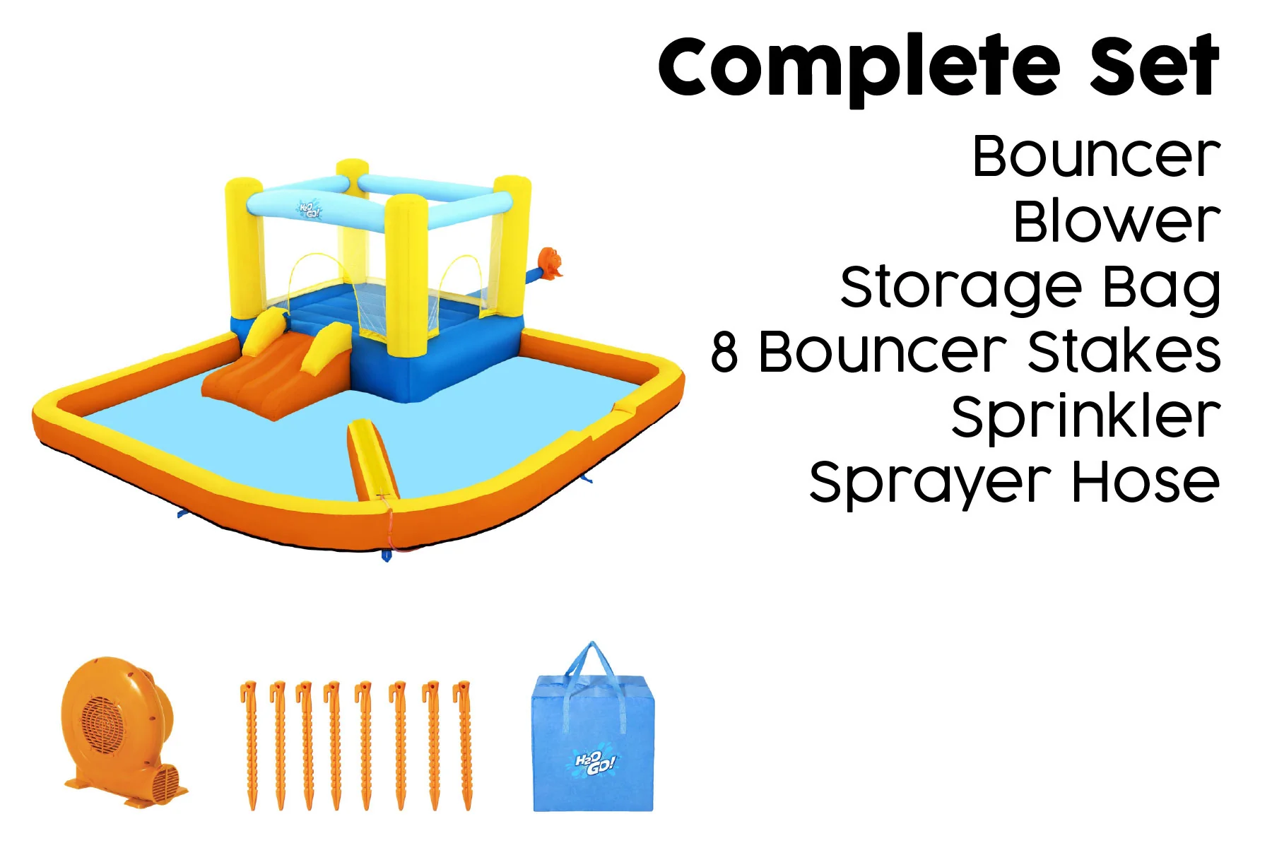 H2OGO! Kids Inflatable Beach Bounce Water Park Bouncy Castle - Image 9