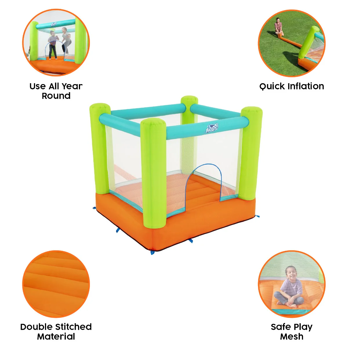 H2OGO! Kids Inflatable Jump and Soar Bouncy Castle - Image 5