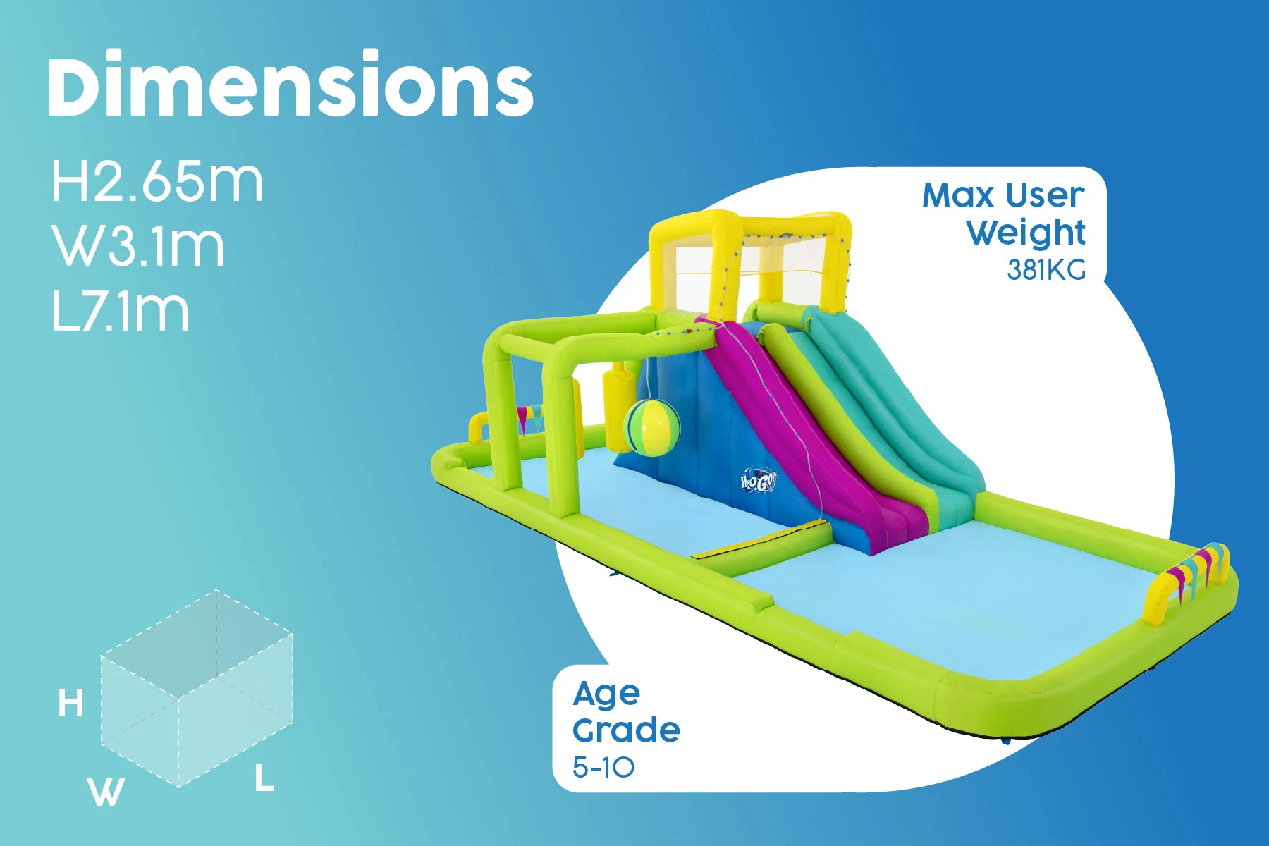 H2OGO! Splash Course Mega Inflatable Water Park - Outlet - Image 10