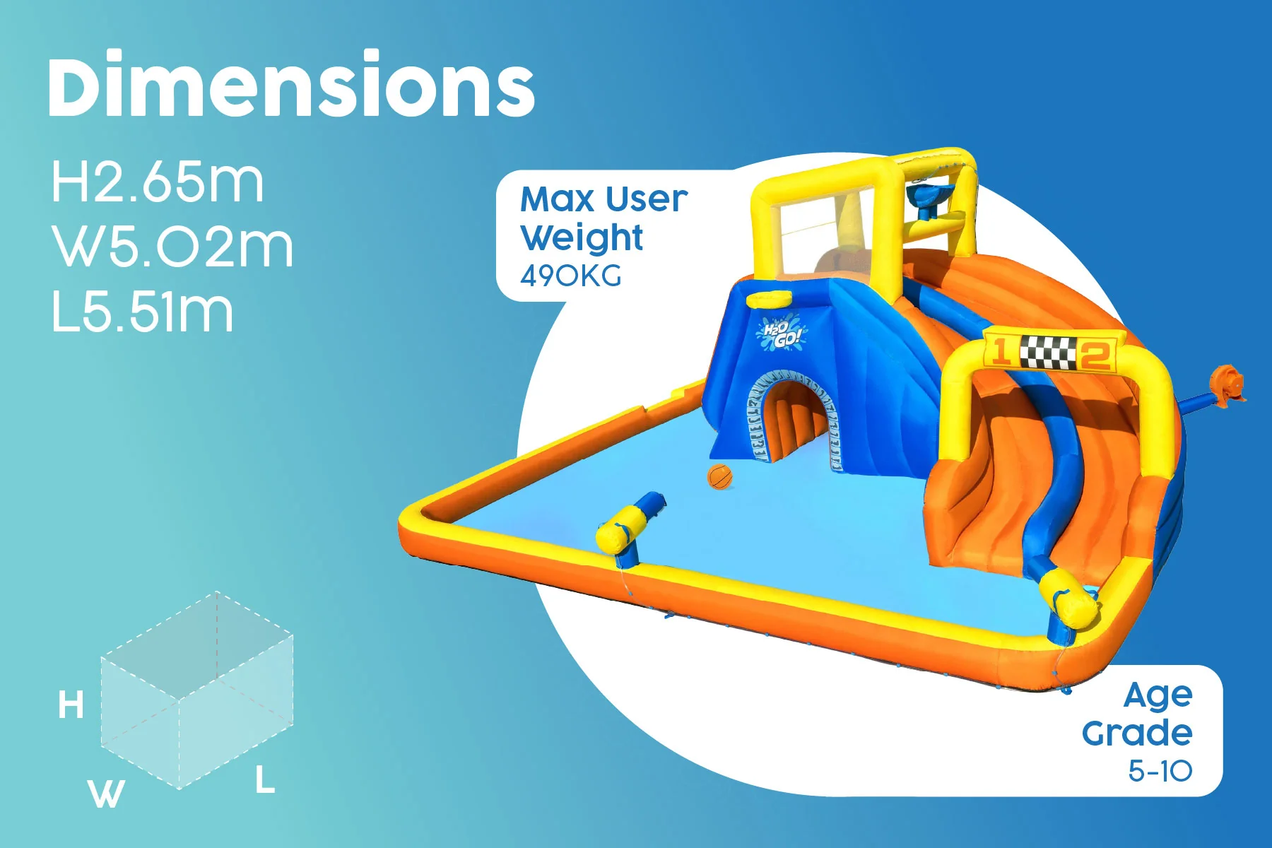 H2OGO! Super Speedway Mega Inflatable Water Park - Outlet - Image 10