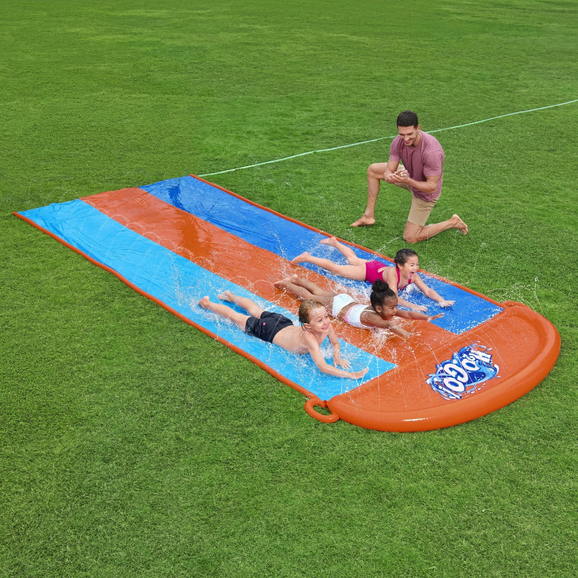 H2OGO! Triple Slip Water Slide, with Sprinklers - Image 4