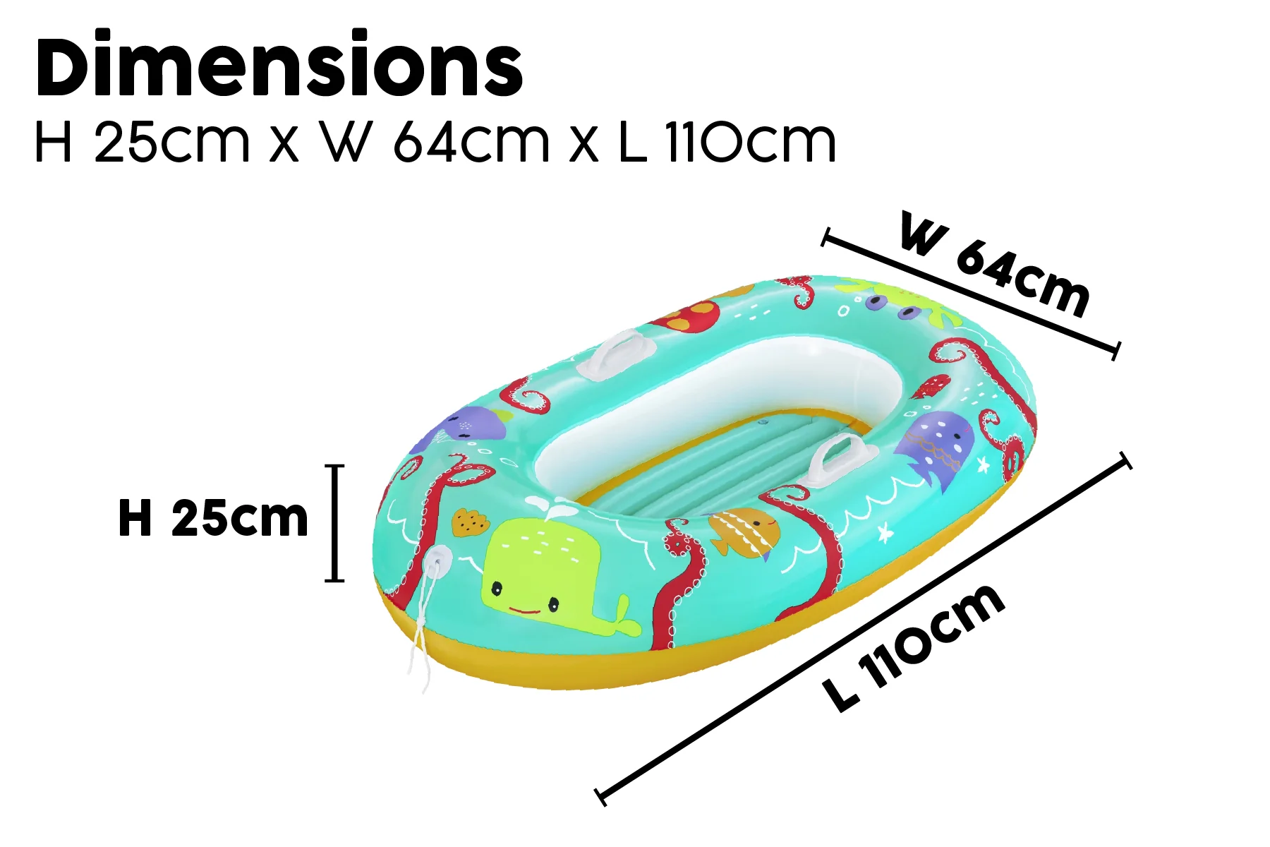 Kids Inflatable Crustacean Pool Boat - Image 8