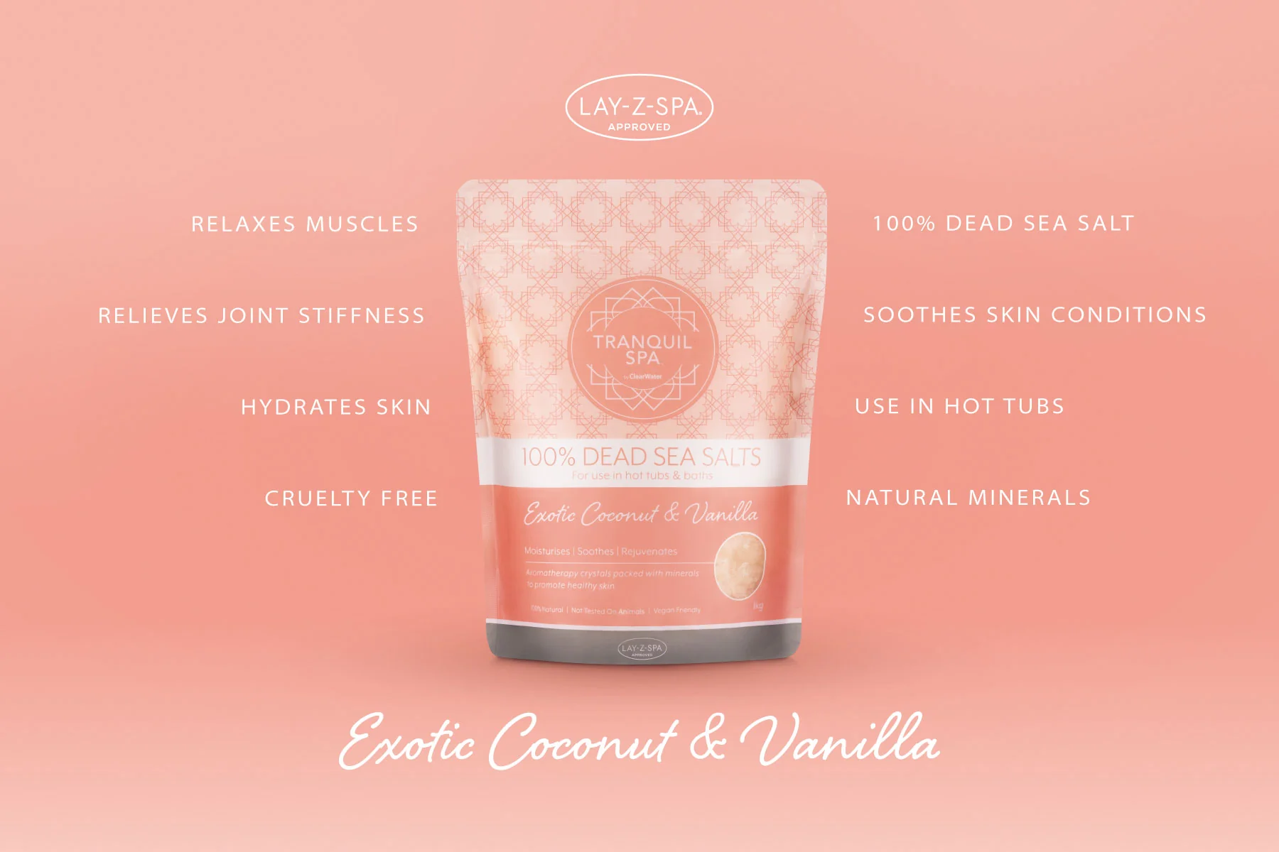 Tranquil Spa Dead Sea Salts - Coconut & Vanilla - Image 4