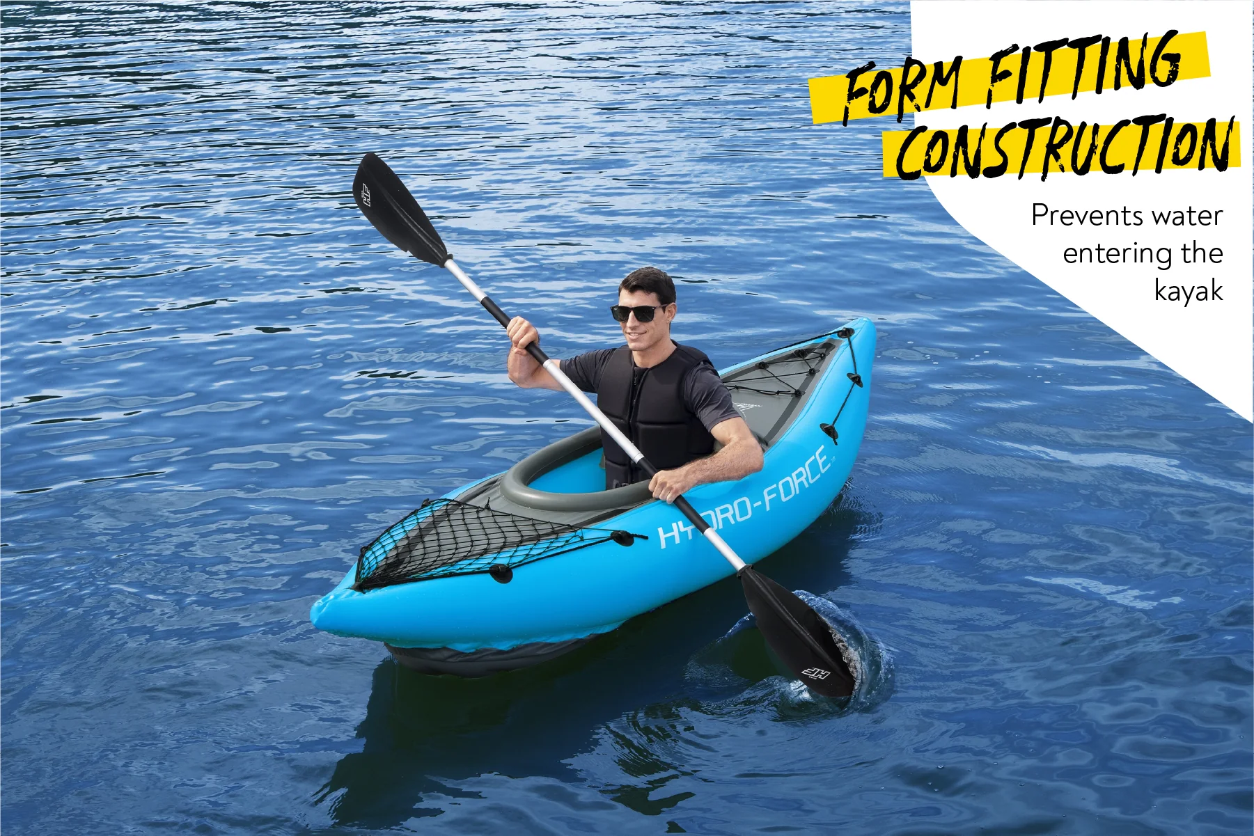 Hydro-Force 1 Person Inflatable Kayak Set - Cove Champion - Image 5