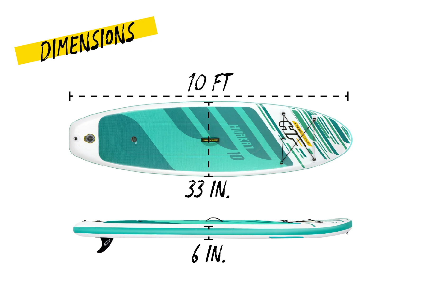 Hydro-Force 10ft Inflatable Paddle Board SUP Set - HuaKa'i - Image 9
