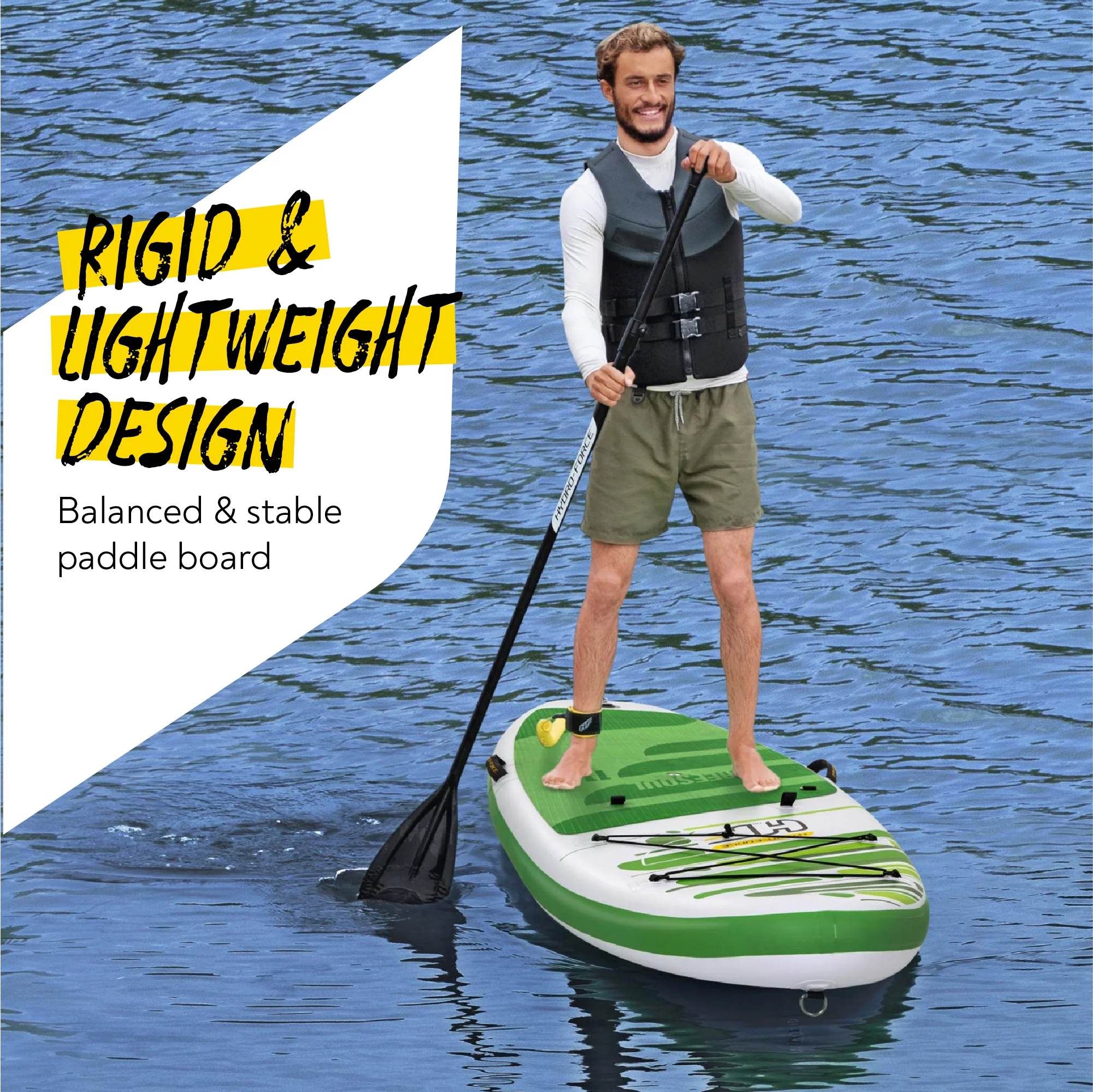 Hydro-Force 11ft 2" Inflatable Paddle Board/Kayak Set - Freesoul Tech - Outlet - Image 5