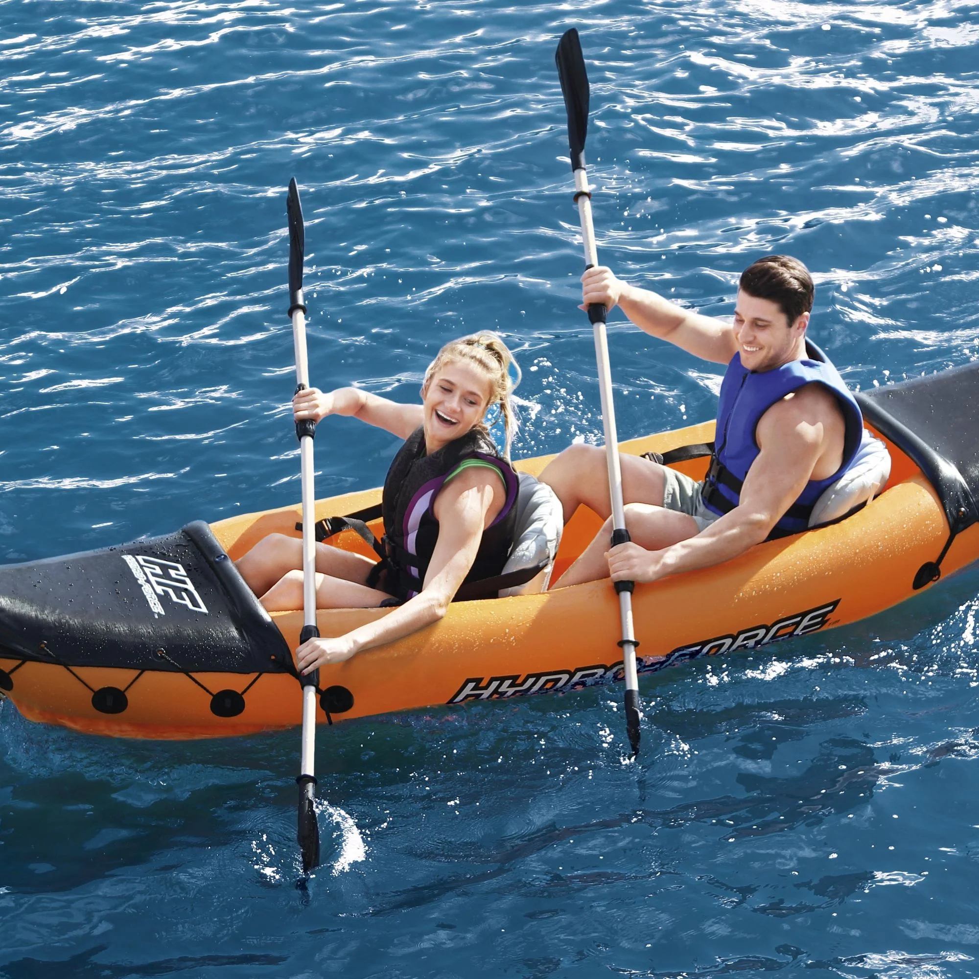 Hydro-Force 2 Person Inflatable Kayak Complete Set - Rapid - Outlet - Image 2