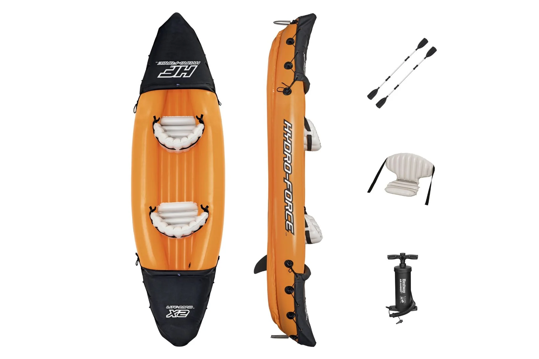 Hydro-Force 2 Person Inflatable Kayak Complete Set - Rapid - Outlet - Image 3