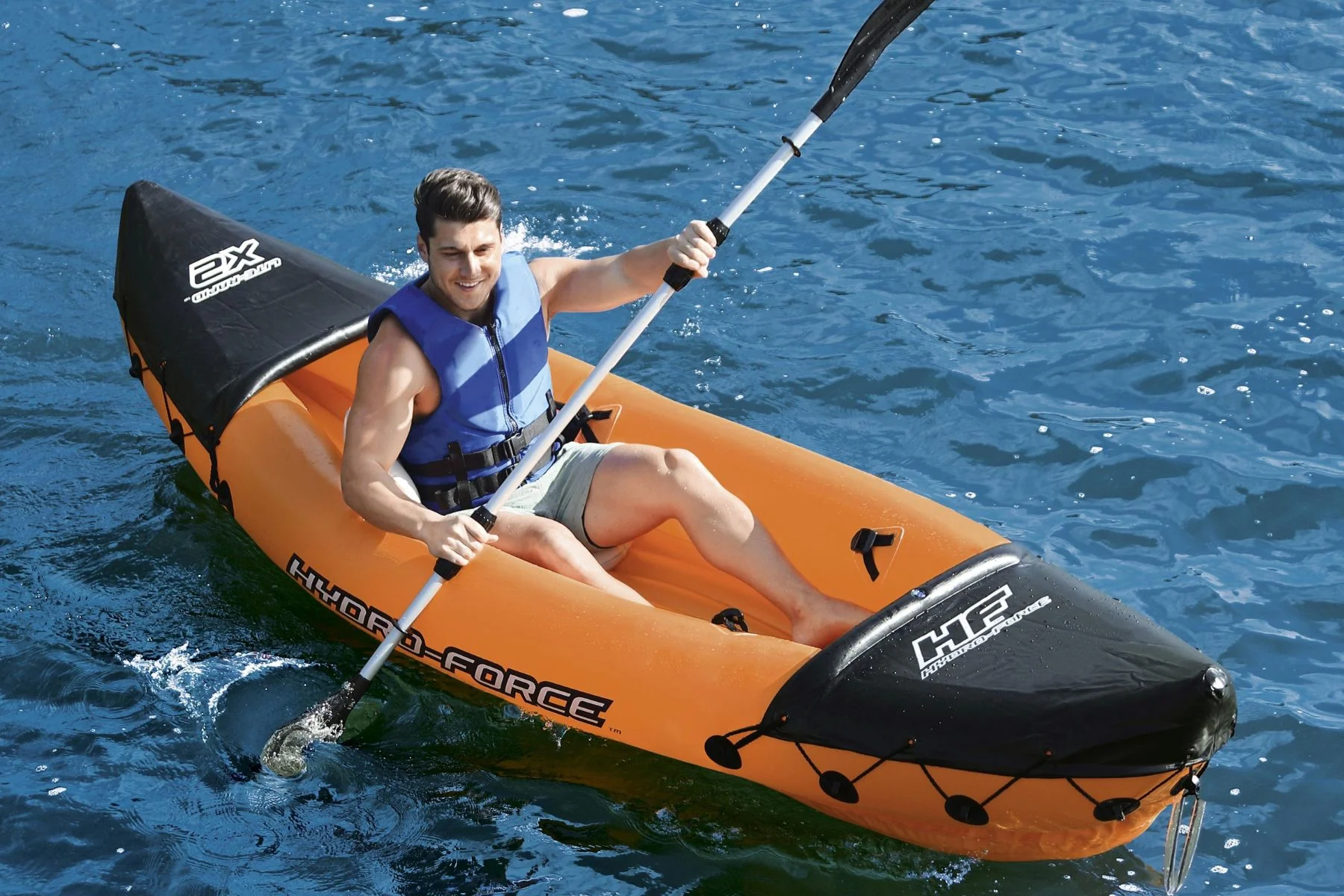 Hydro-Force 2 Person Inflatable Kayak Complete Set - Rapid - Outlet - Image 6
