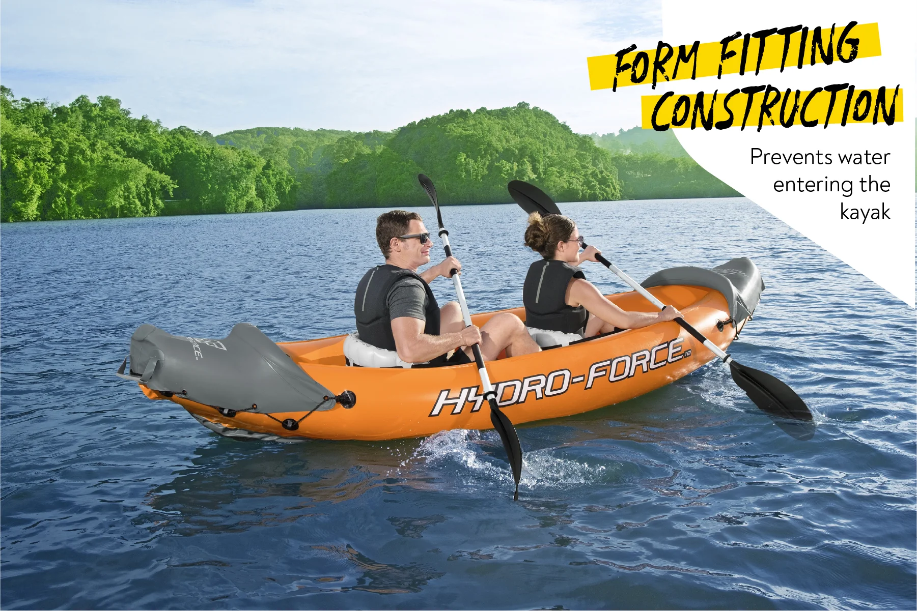 Hydro-force 2 Person Inflatable Kayak Set - Rapid - Image 5
