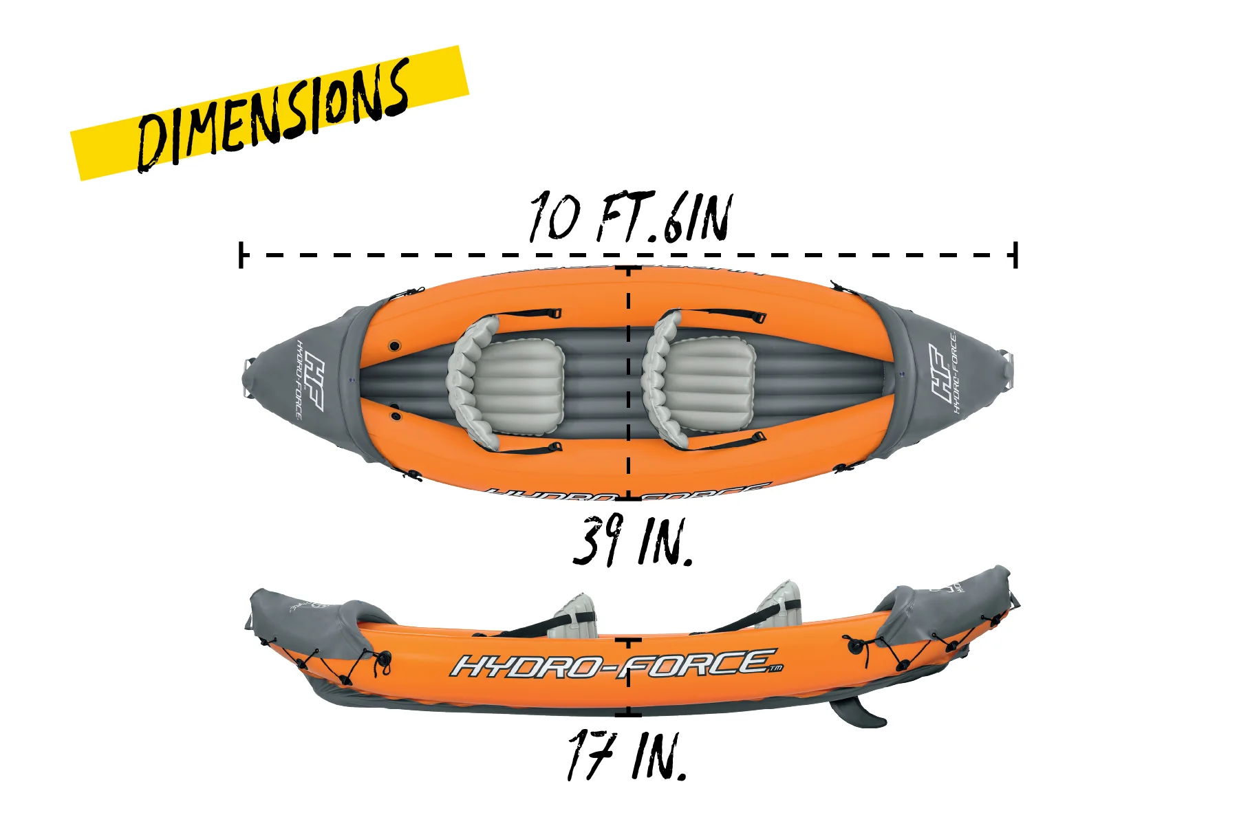 Hydro-force 2 Person Inflatable Kayak Set - Rapid - Image 9