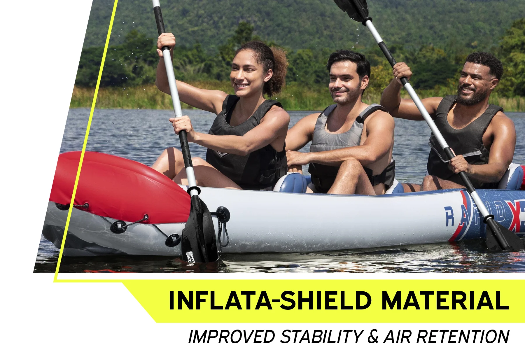 Hydro-Force 3 Person Inflatable Kayak Set - Rapid X3 - Image 5