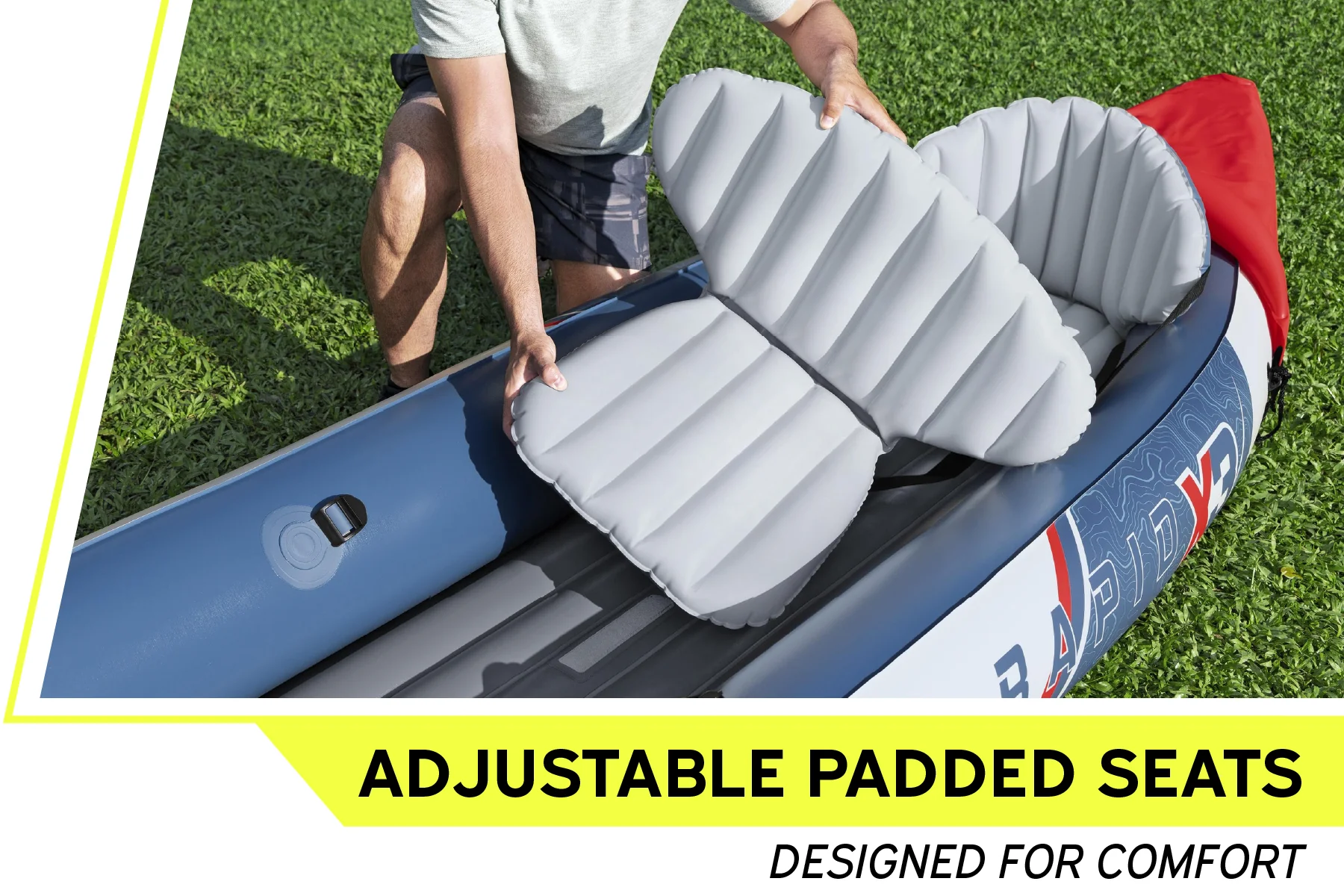 Hydro-Force 3 Person Inflatable Kayak Set - Rapid X3 - Image 6