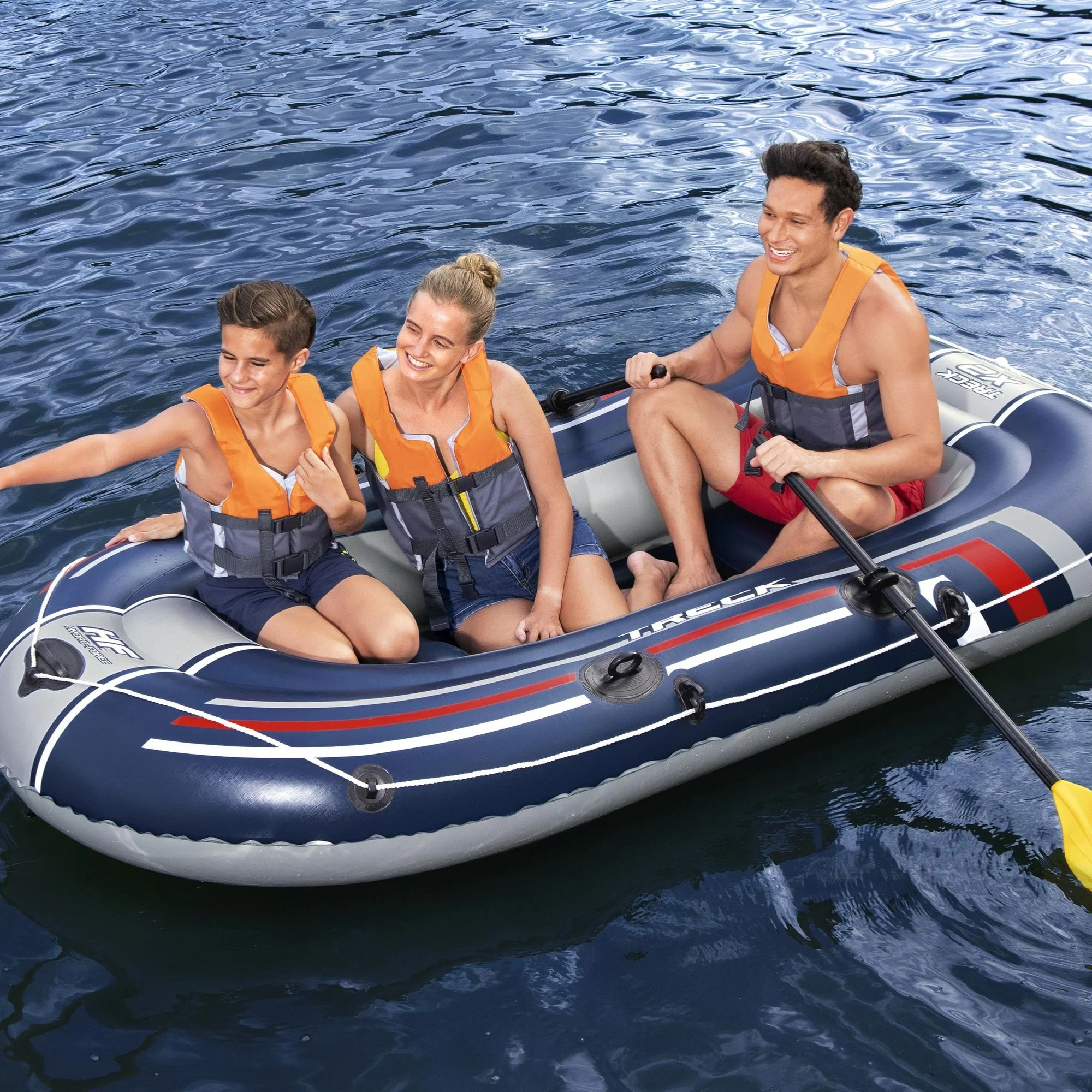 Hydro-Force 3 Person Infltable Raft Set Treck X2 - Image 2