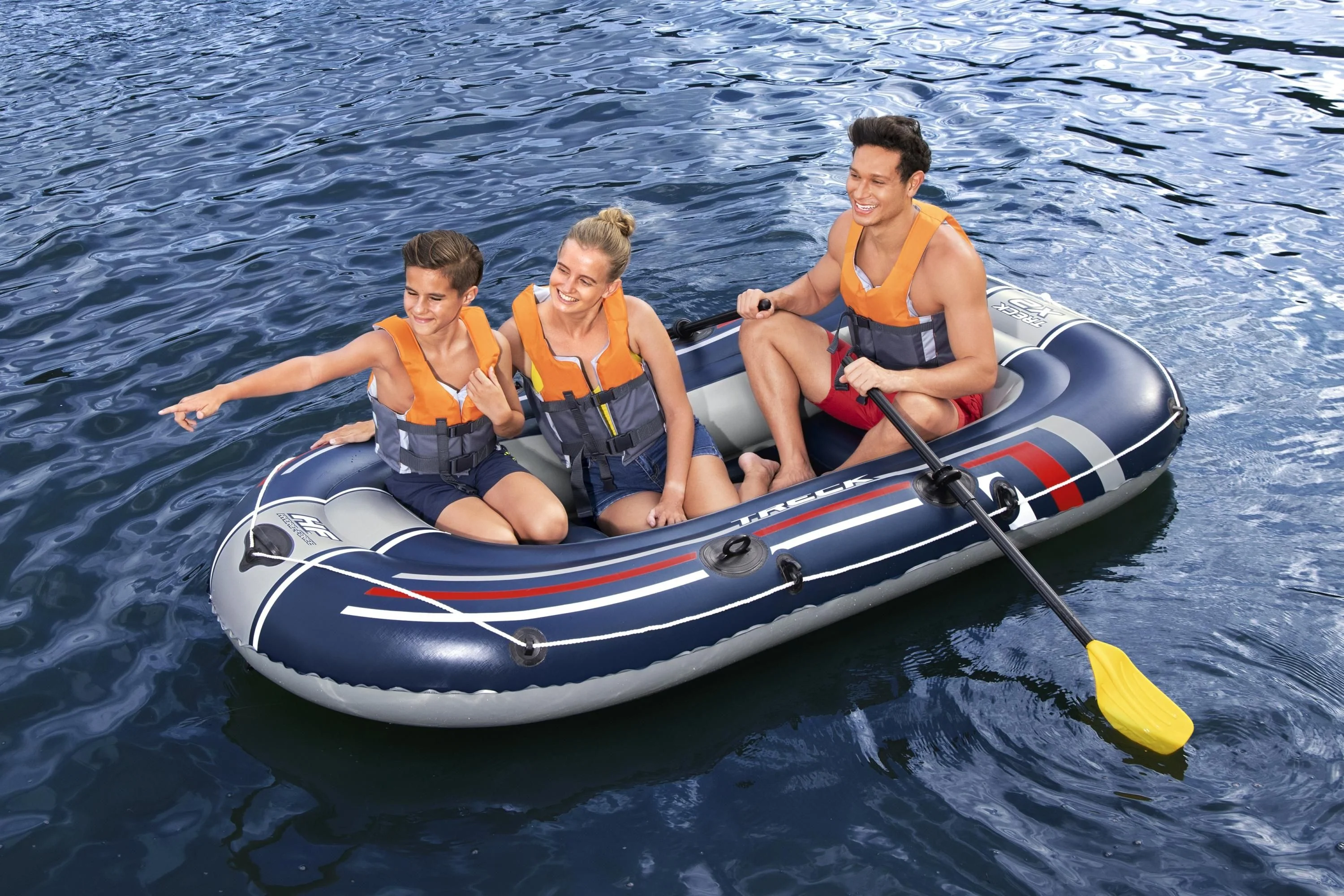 Hydro-Force 3 Person Infltable Raft Set Treck X2 - Image 4