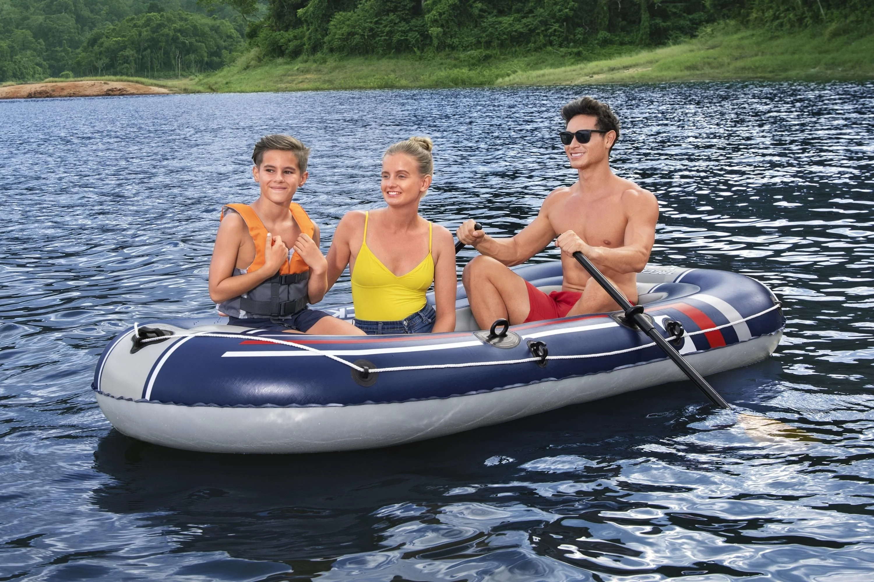 Hydro-Force 3 Person Infltable Raft Set Treck X2 - Image 5