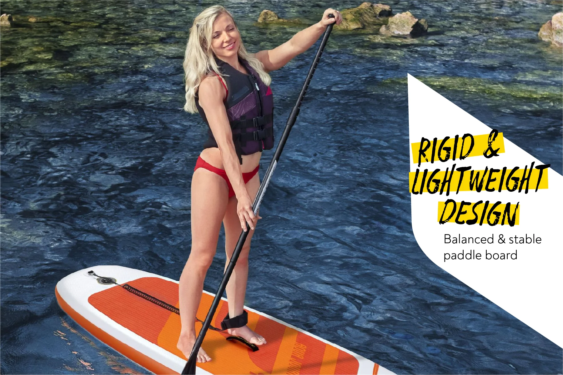 Hydro-Force 9ft Inflatable Paddle Board SUP Set - Aqua Journey - Image 4