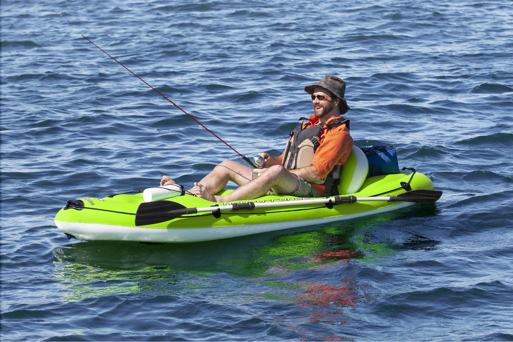 Hydro-Force 1 Person Inflatable Fishing Kayak Complete Set - Image 4