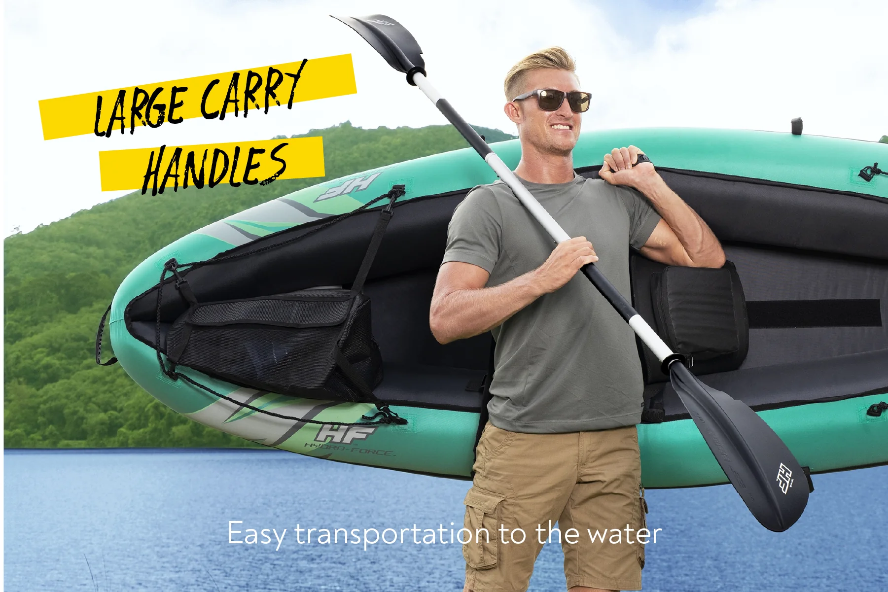 Hydro-force 1 Person Inflatable Kayak Complete Set - Ventura - Image 5