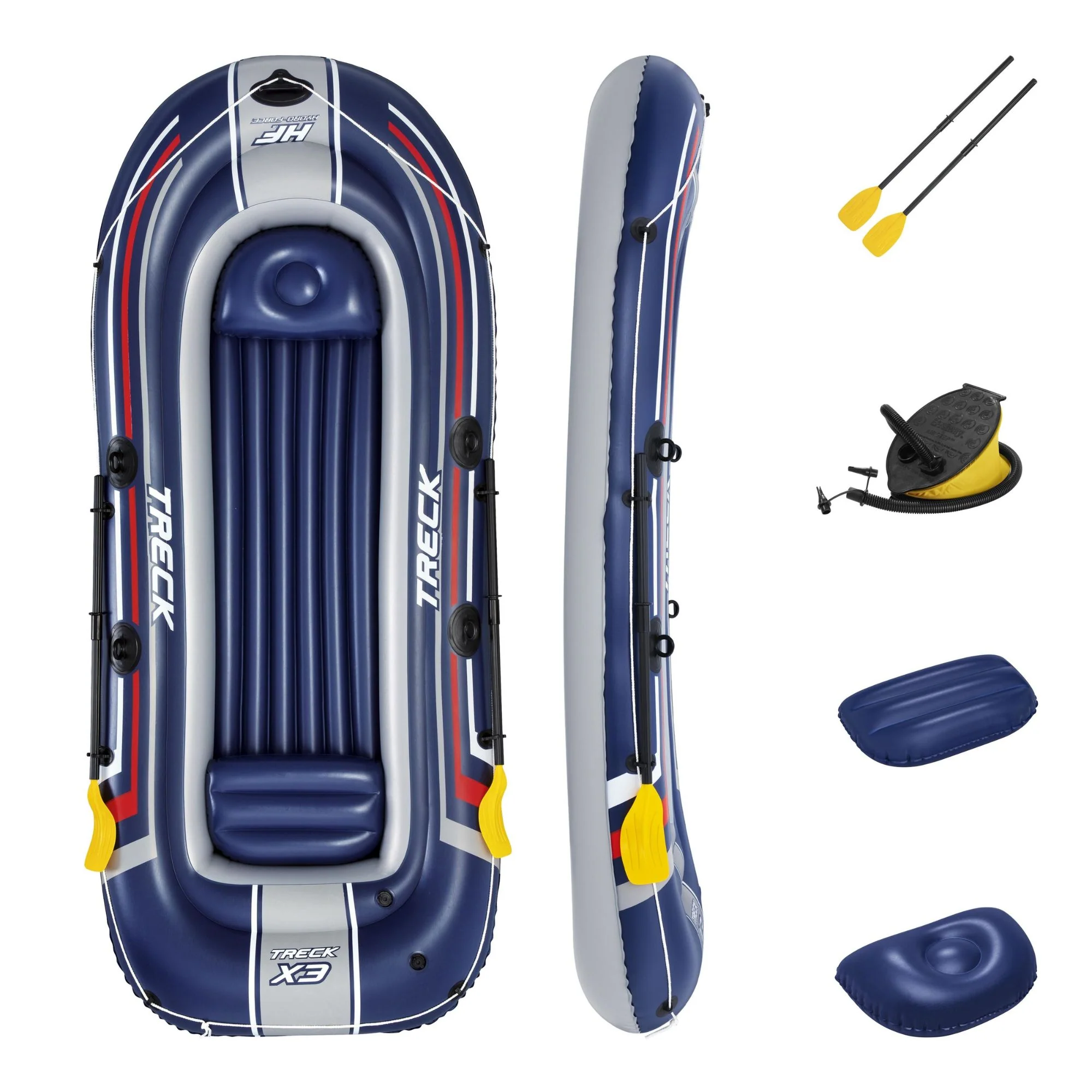 Hydro-Force 3 Person Inflatable Raft Set Treck X3 - Image 3