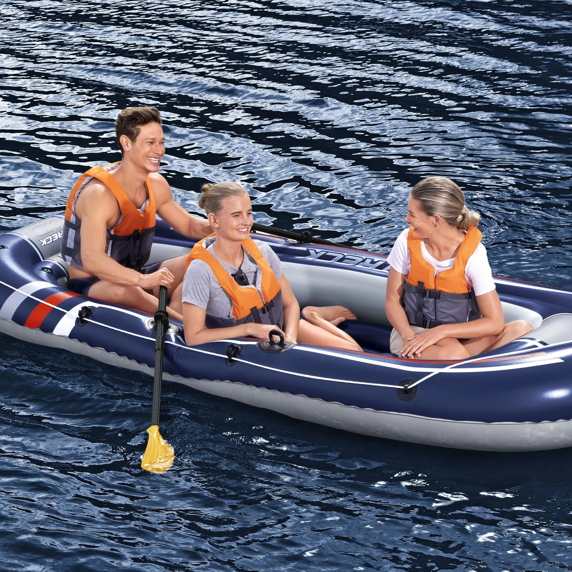 Hydro-Force 3 Person Inflatable Raft Set Treck X3 - Image 4
