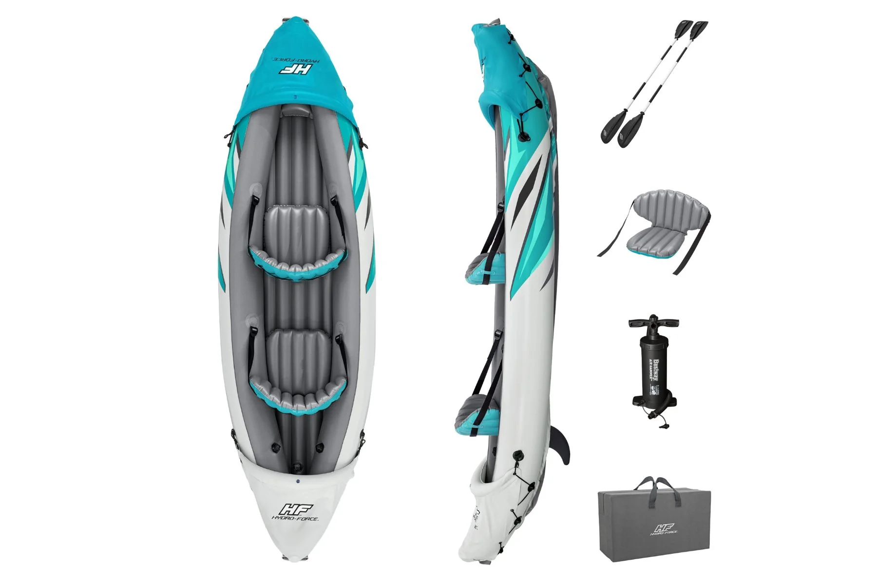Hydro-Force 2 Person Inflatable Kayak Complete Set - Rapid Elite - Image 3
