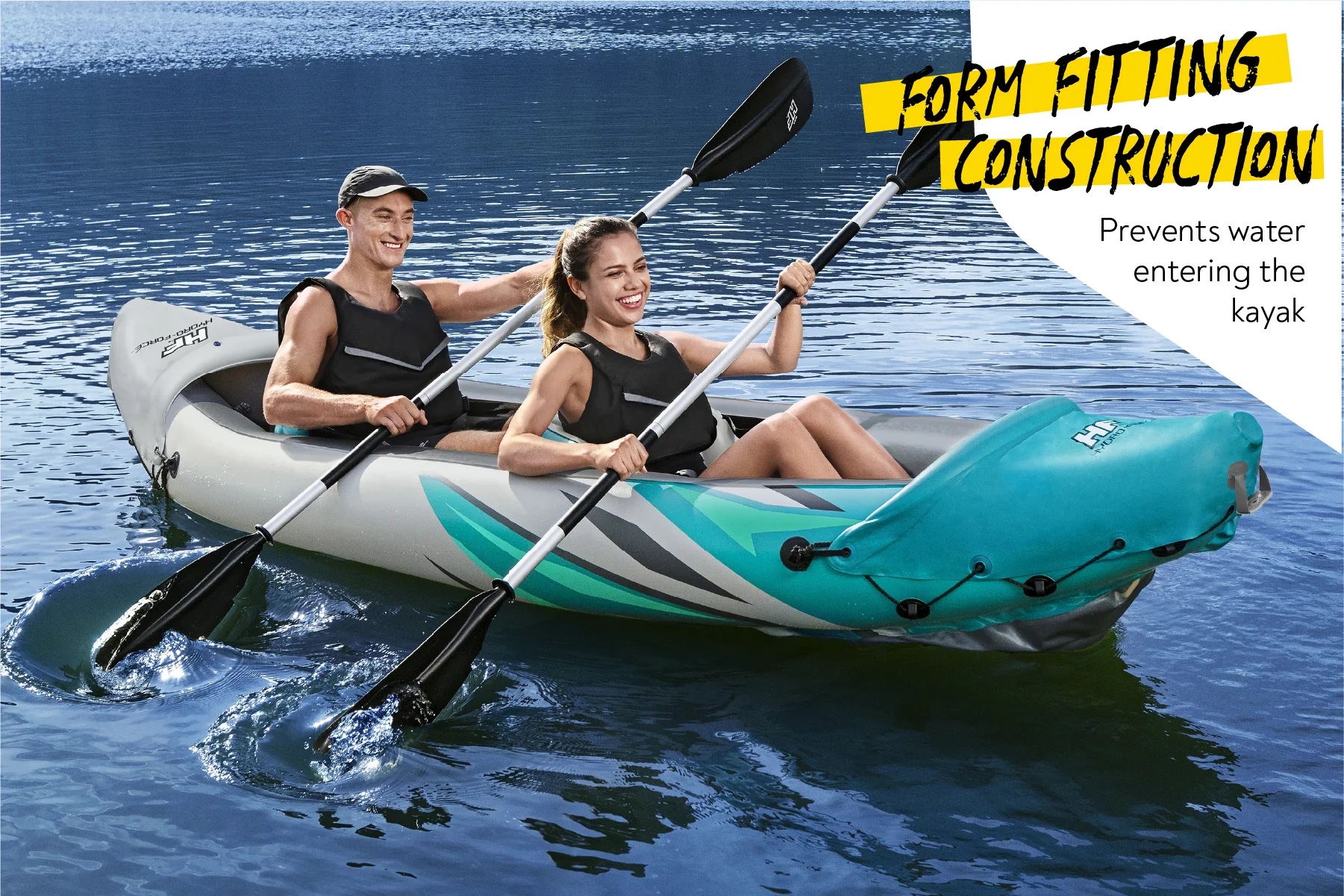 Hydro-Force 2 Person Inflatable Kayak Complete Set - Rapid Elite - Image 5